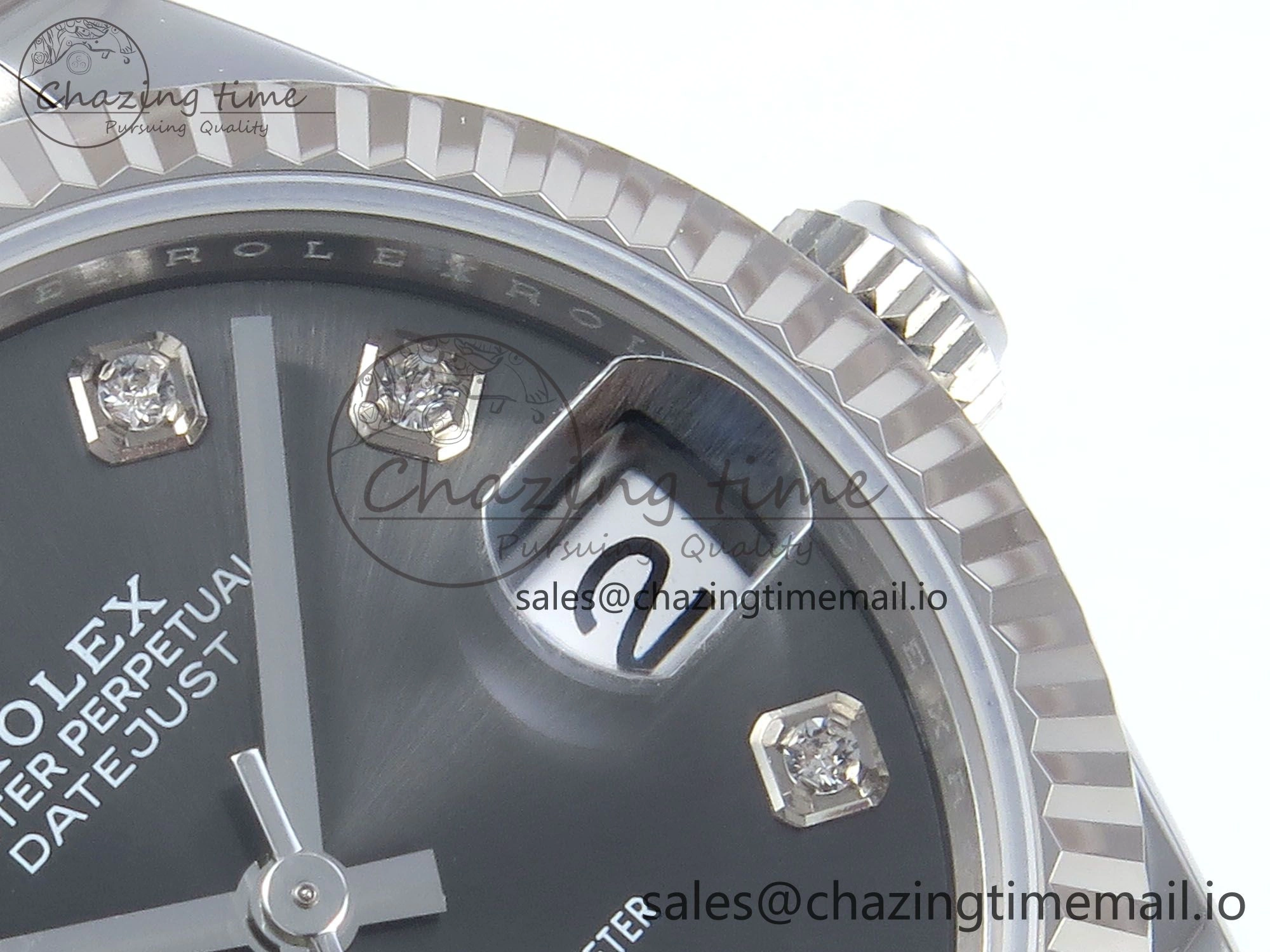 DateJust 31 278274 ARF 1:1 Best Edition 904L Steel Gray Diamonds Dial on SS Jubilee Bracelet ETA 2688