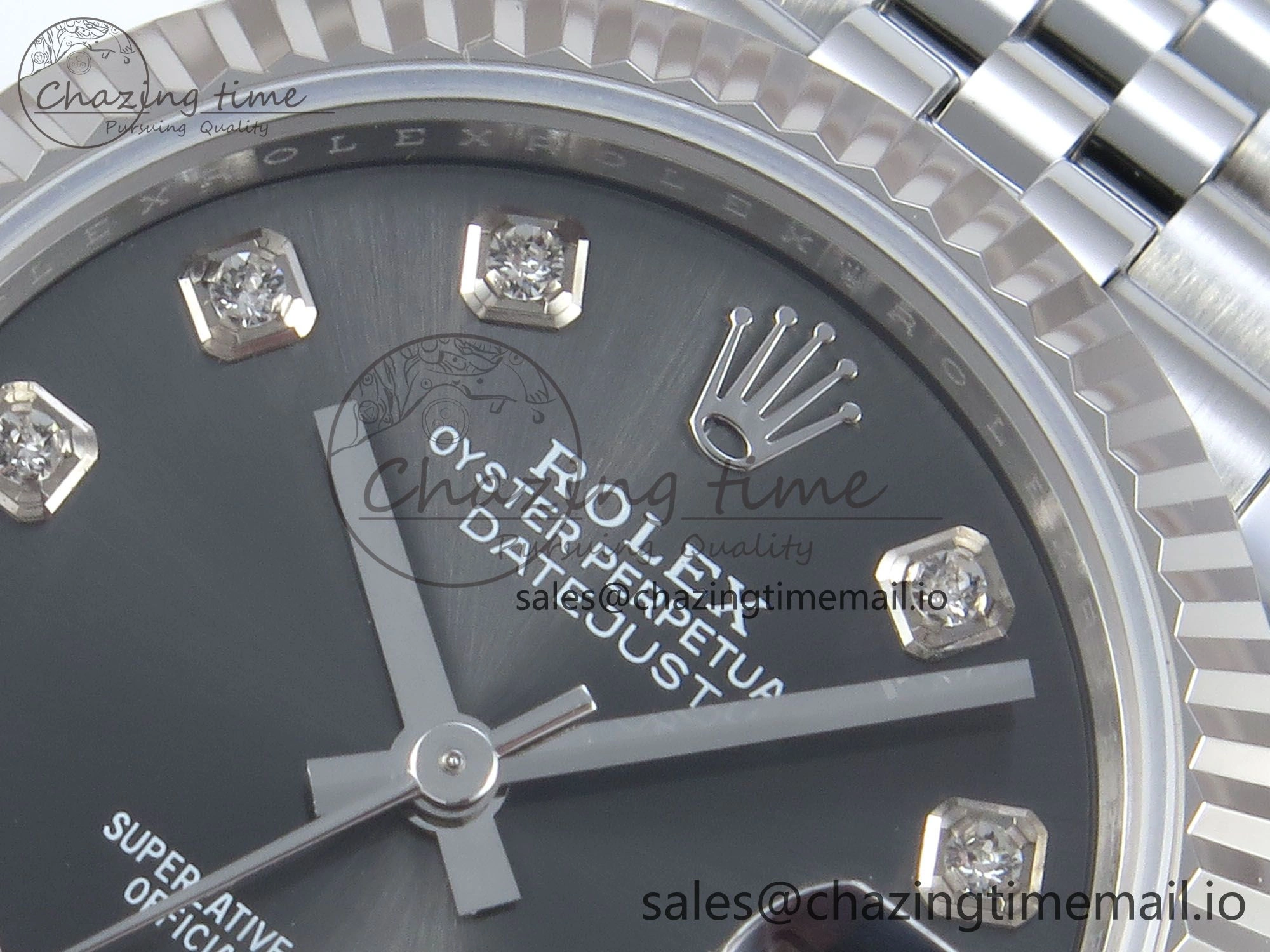 DateJust 31 278274 ARF 1:1 Best Edition 904L Steel Gray Diamonds Dial on SS Jubilee Bracelet ETA 2688