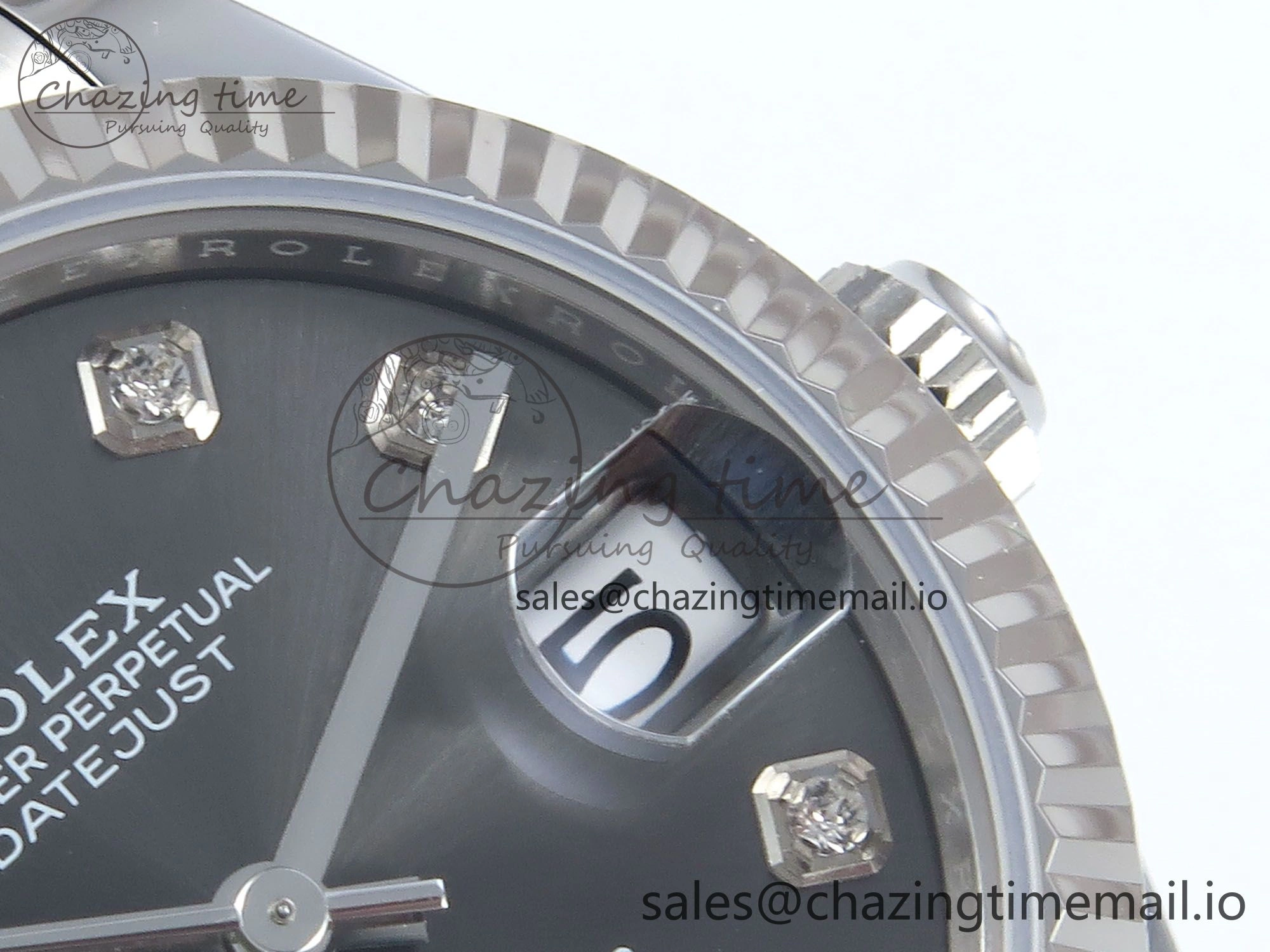DateJust 31 278274 ARF 1:1 Best Edition 904L Steel Gray Diamonds Dial on SS Oyster Bracelet ETA 2688