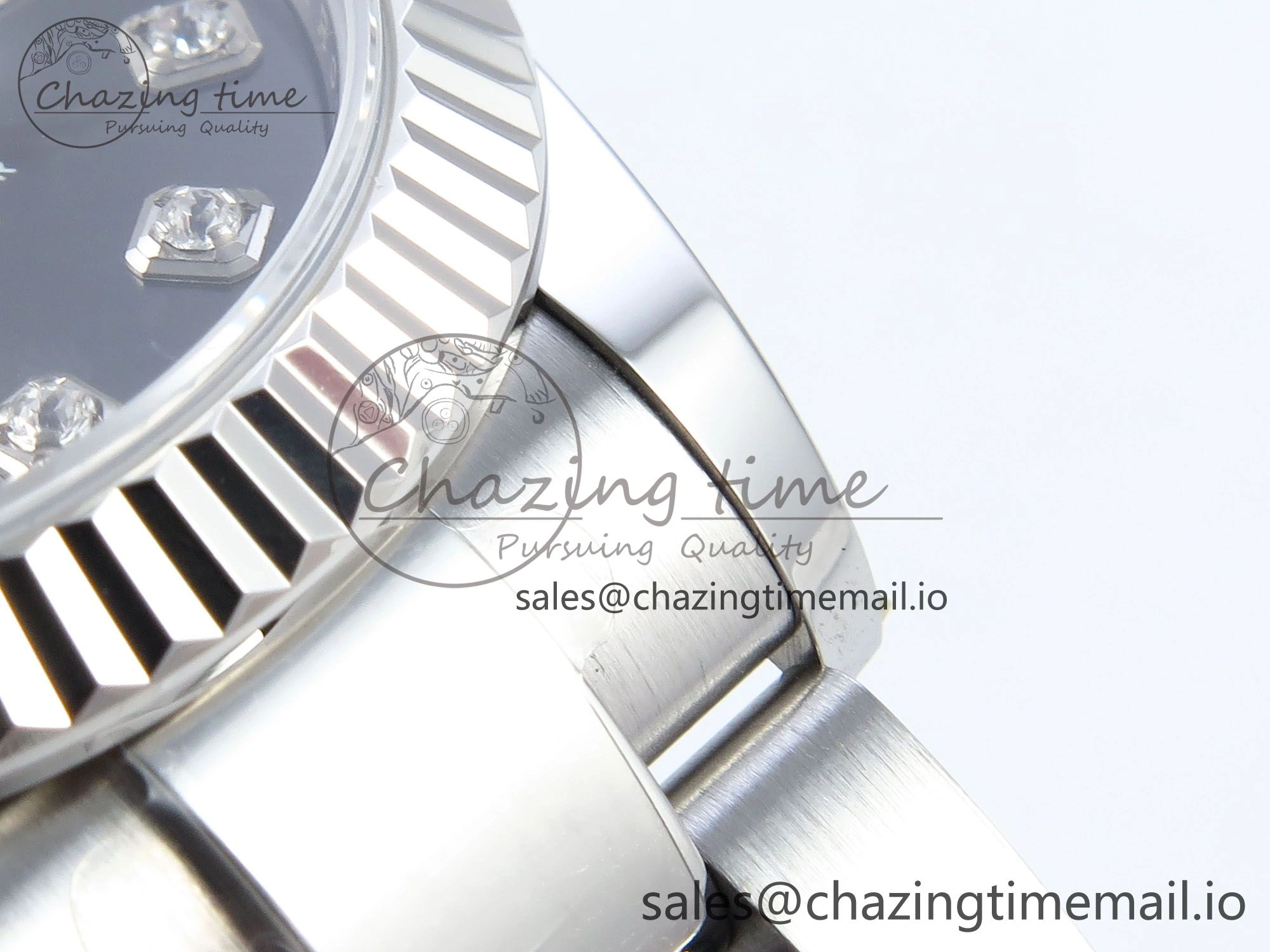 DateJust 31 278274 ARF 1:1 Best Edition 904L Steel Gray Diamonds Dial on SS Oyster Bracelet ETA 2688