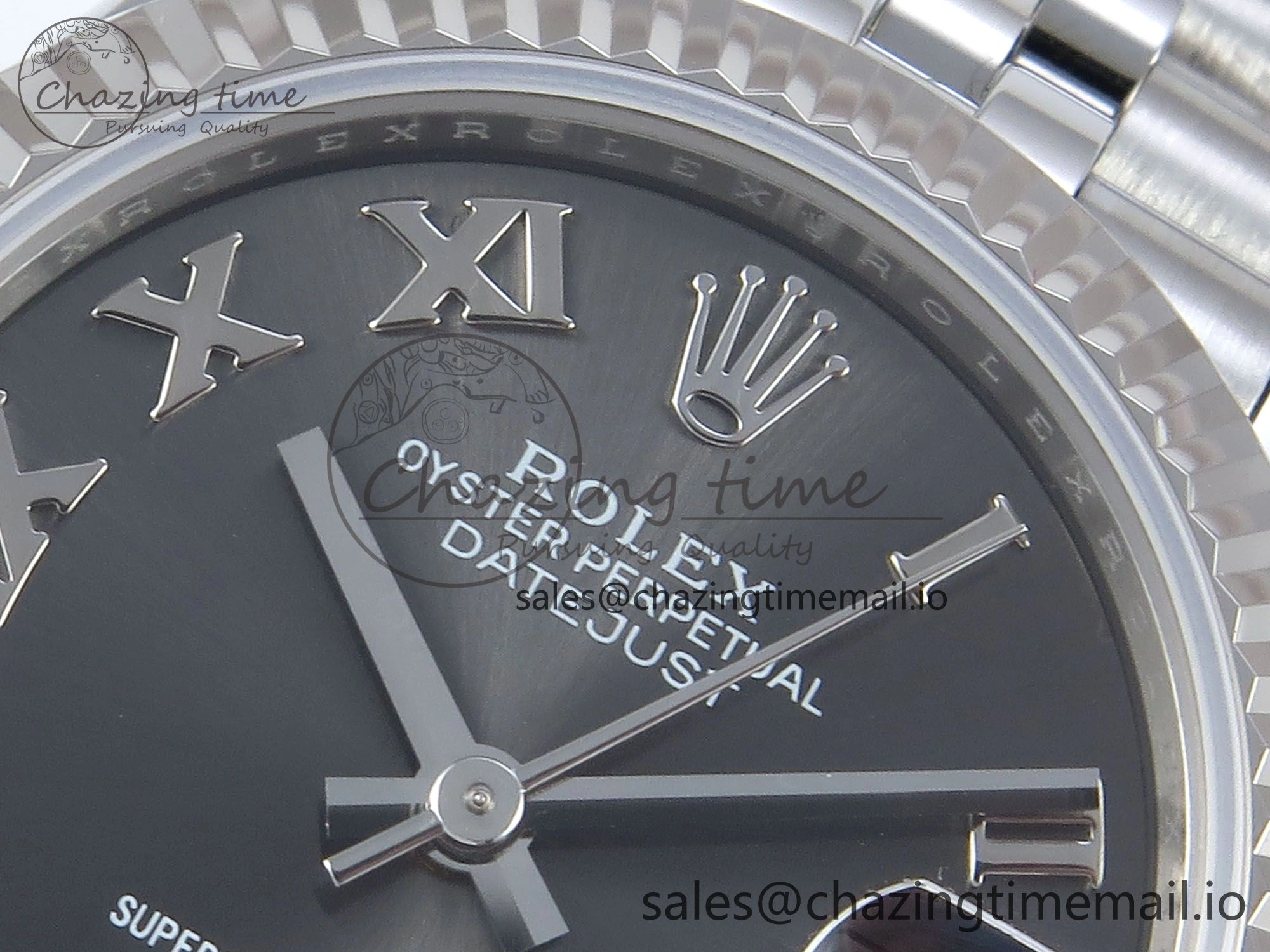 DateJust 31 278274 ARF 1:1 Best Edition 904L Steel Gray Roman Diamonds Dial on SS Jubilee Bracelet ETA 2688