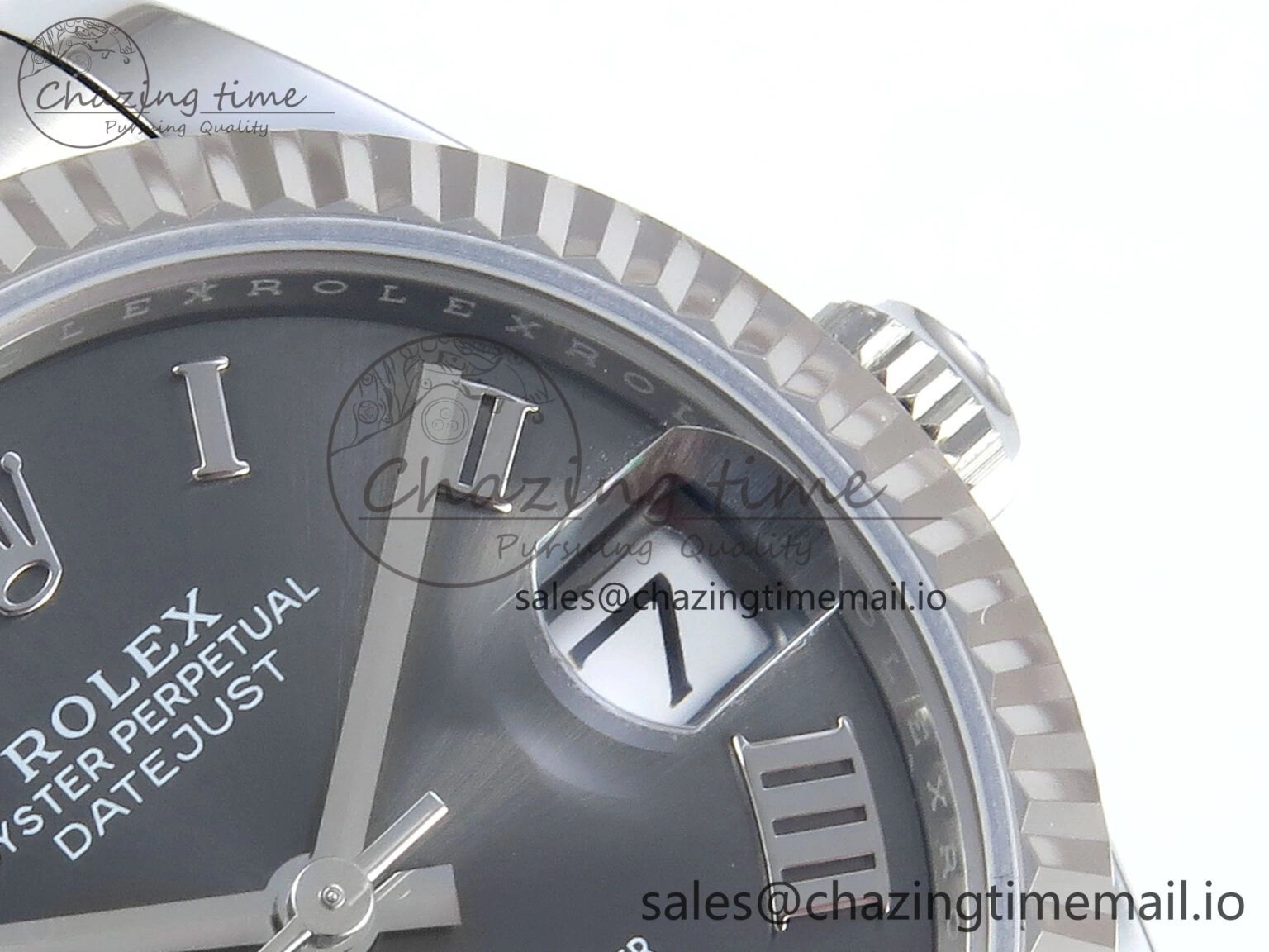 DateJust 31 278274 ARF 1:1 Best Edition 904L Steel Gray Roman Diamonds Dial on SS Oyster Bracelet ETA 2688