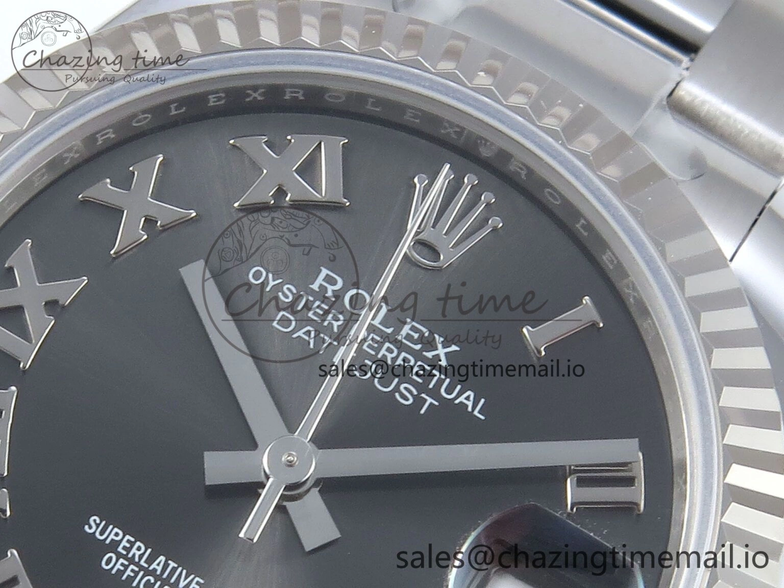 DateJust 31 278274 ARF 1:1 Best Edition 904L Steel Gray Roman Diamonds Dial on SS Oyster Bracelet ETA 2688