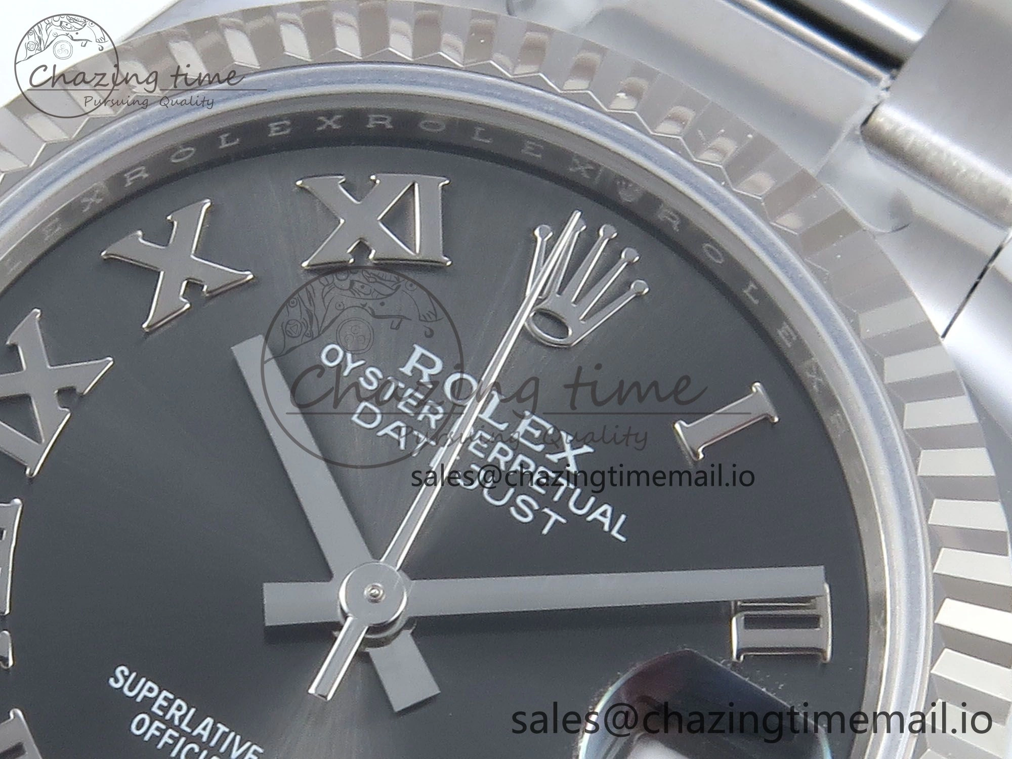 DateJust 31 278274 ARF 1:1 Best Edition 904L Steel Gray Roman Diamonds Dial on SS Oyster Bracelet ETA 2688