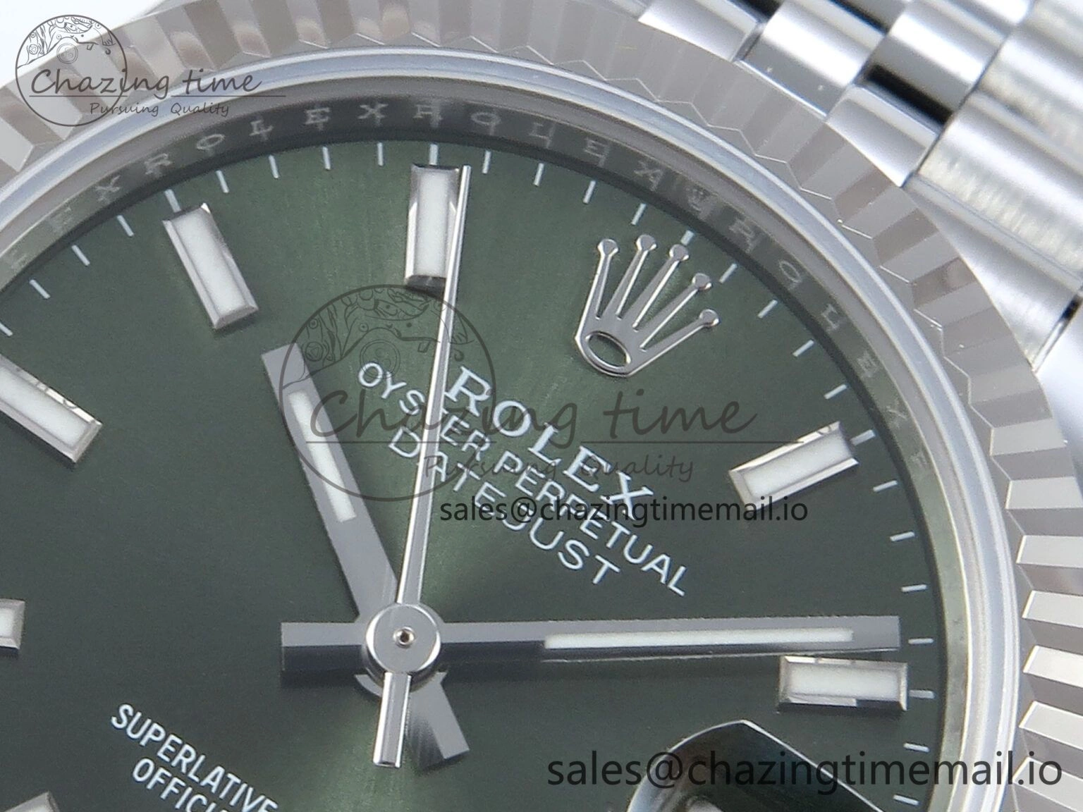DateJust 31 278274 ARF 1:1 Best Edition 904L Steel Green Dial Stick Marker on SS Jubilee Bracelet ETA 2688