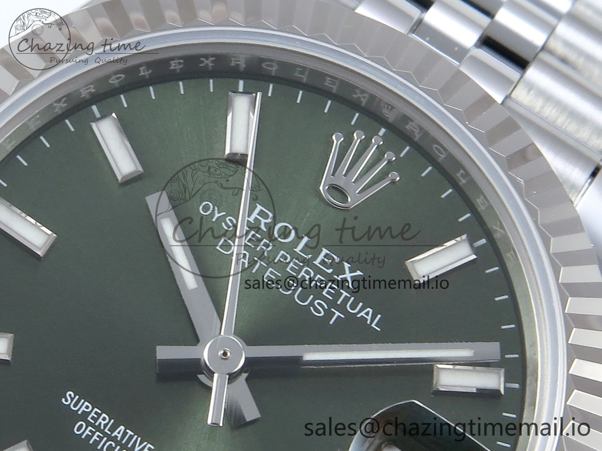 DateJust 31 278274 ARF 1:1 Best Edition 904L Steel Green Dial Stick Marker on SS Jubilee Bracelet ETA 2688