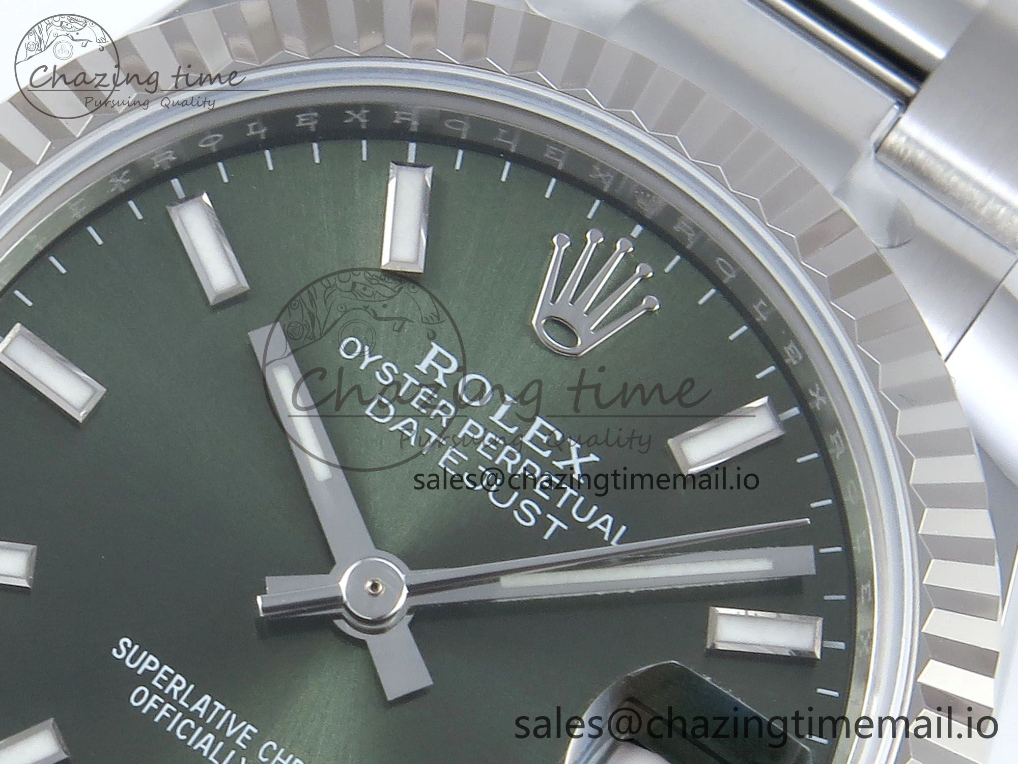DateJust 31 278274 ARF 1:1 Best Edition 904L Steel Green Dial Stick Marker on SS Oyster Bracelet ETA 2688