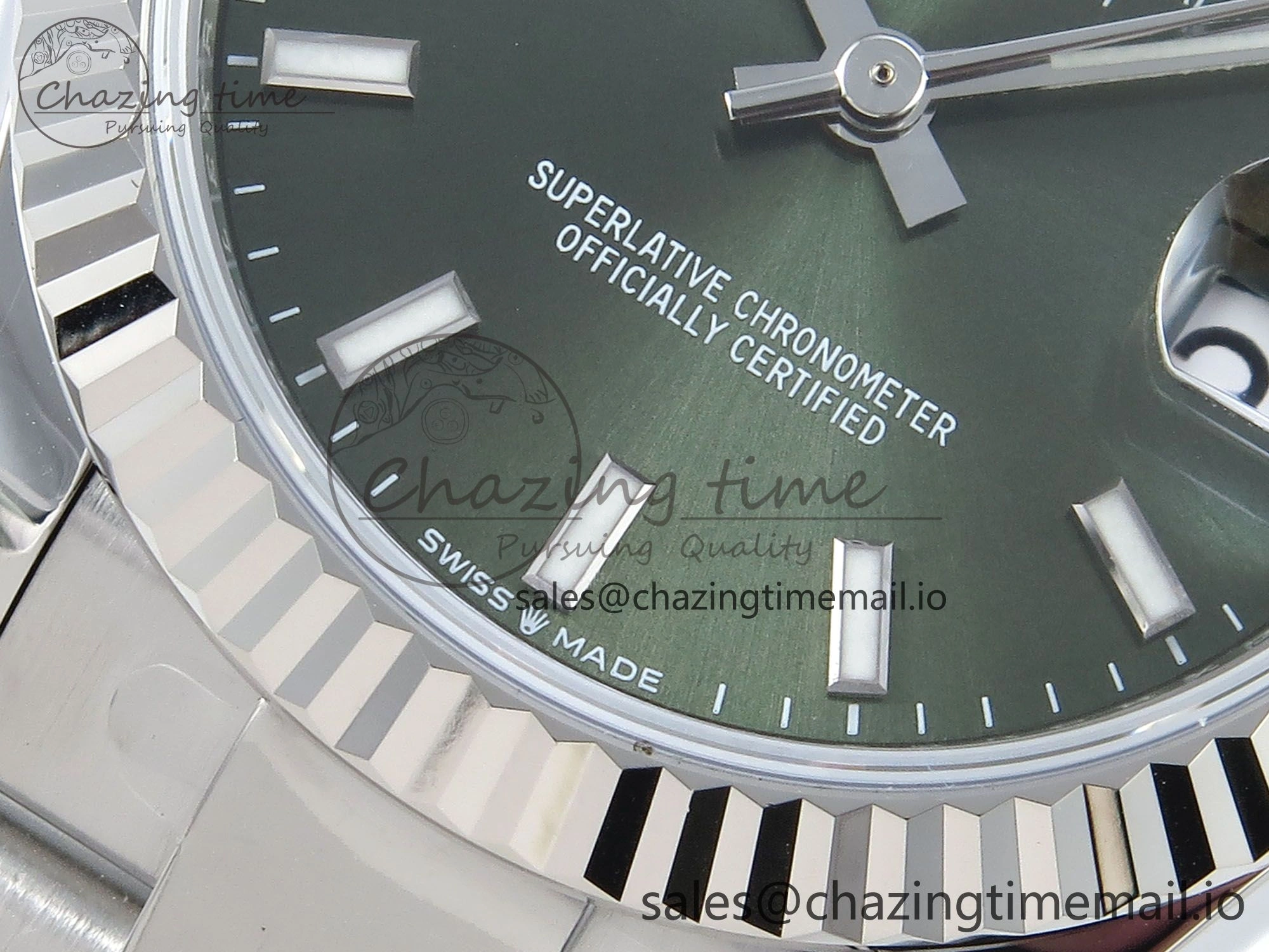 DateJust 31 278274 ARF 1:1 Best Edition 904L Steel Green Dial Stick Marker on SS Oyster Bracelet ETA 2688