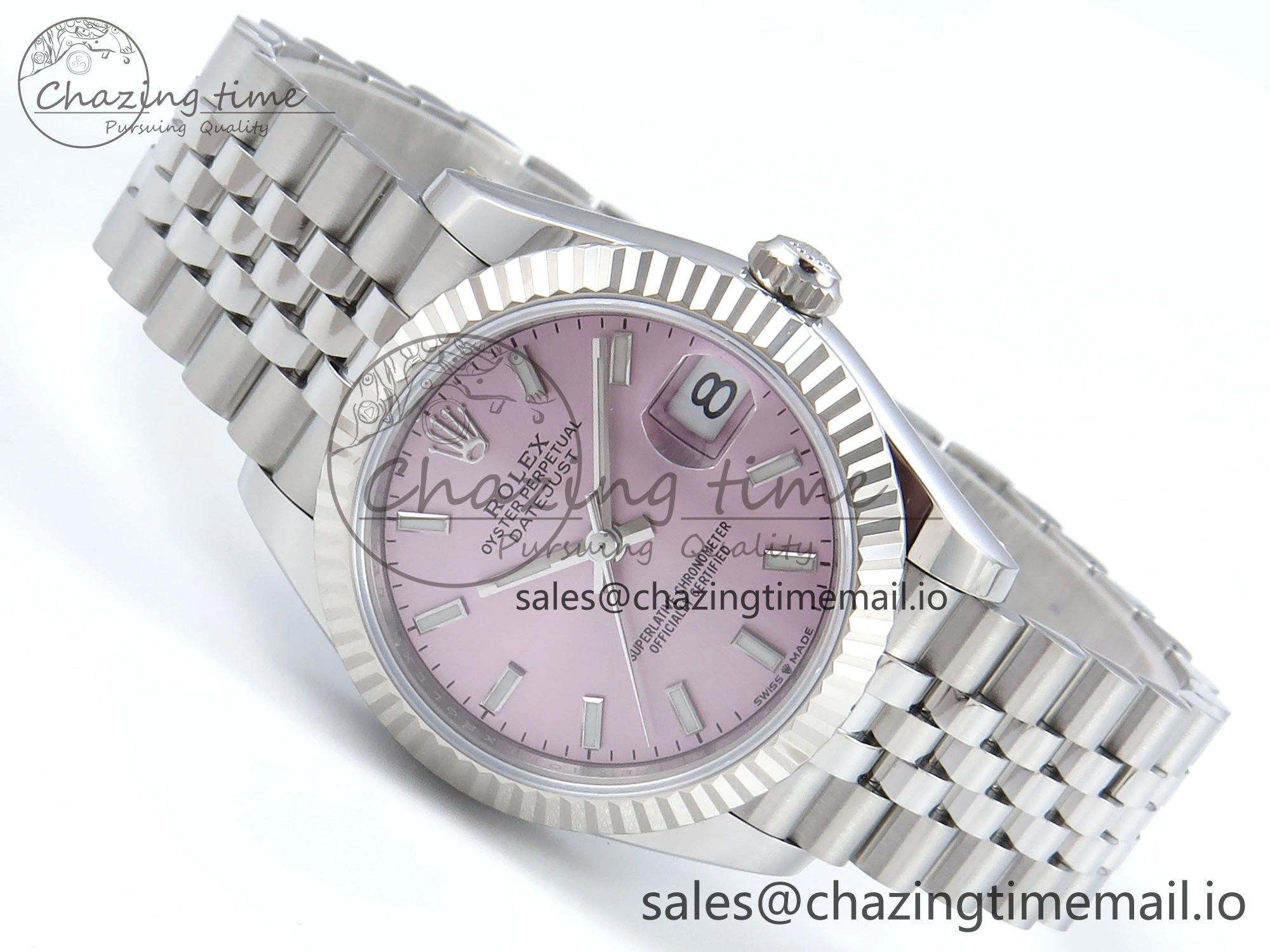 DateJust 31 278274 ARF 1:1 Best Edition 904L Steel Pink Dial Stick Marker on SS Jubilee Bracelet ETA 2688