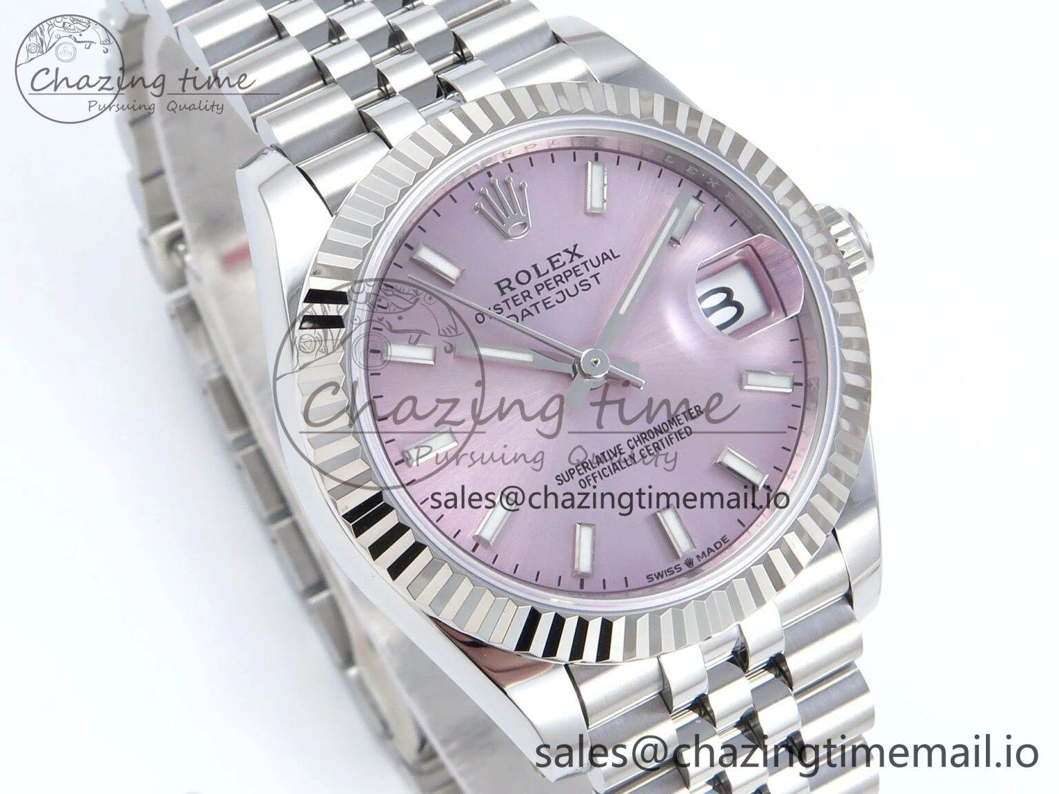 DateJust 31 278274 ARF 1:1 Best Edition 904L Steel Pink Dial Stick Marker on SS Jubilee Bracelet ETA 2688