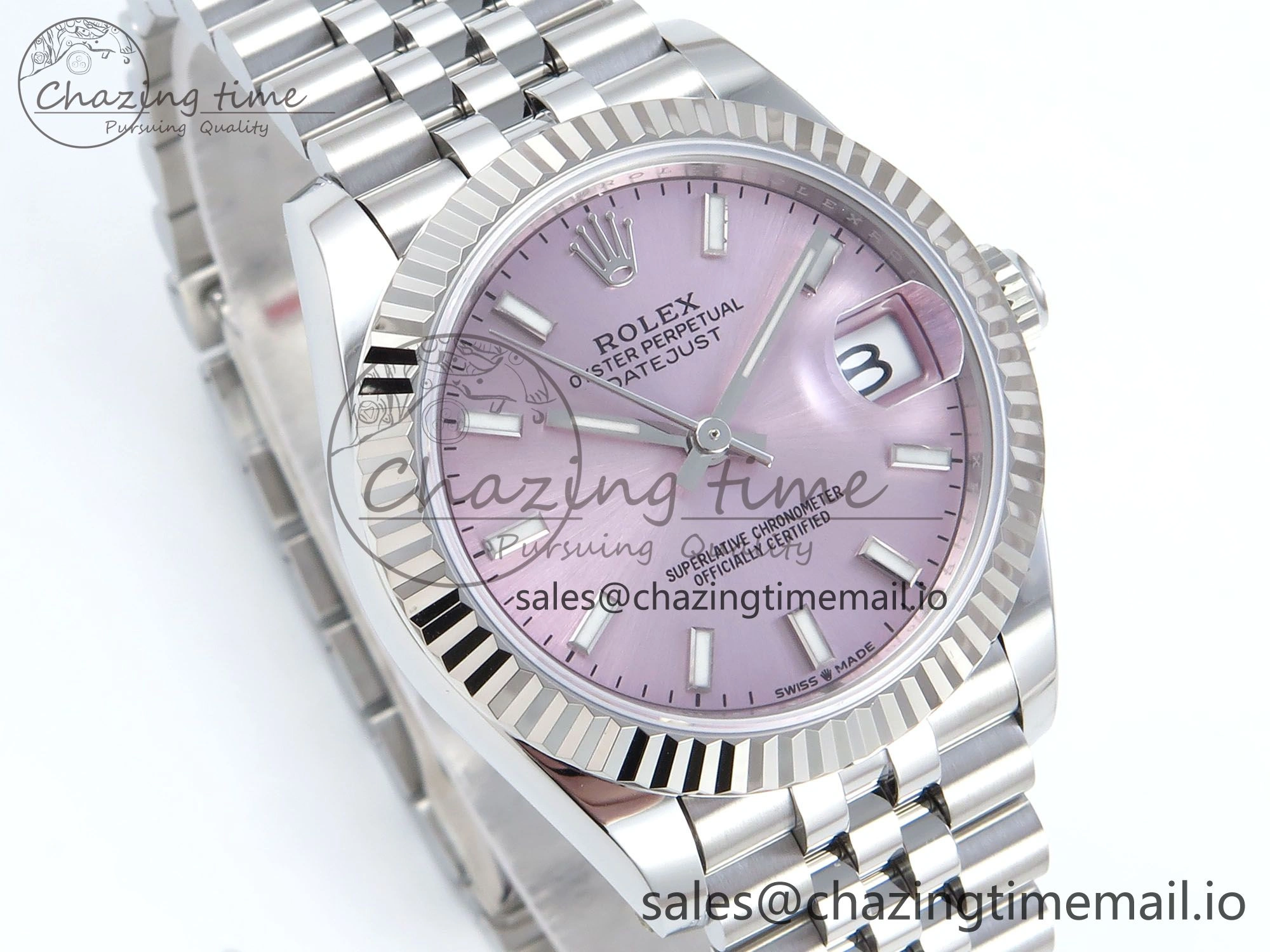 DateJust 31 278274 ARF 1:1 Best Edition 904L Steel Pink Dial Stick Marker on SS Jubilee Bracelet ETA 2688