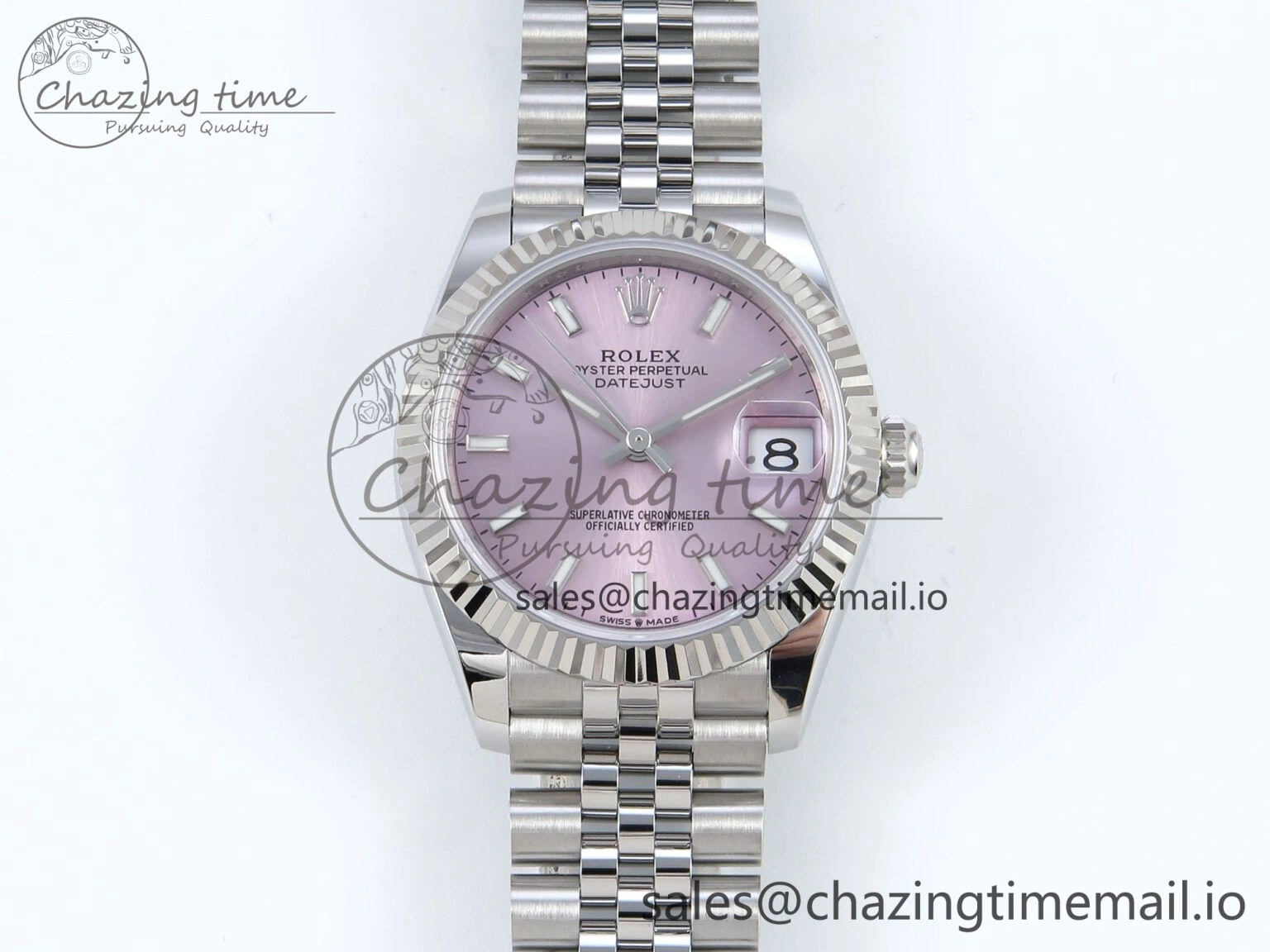 DateJust 31 278274 ARF 1:1 Best Edition 904L Steel Pink Dial Stick Marker on SS Jubilee Bracelet ETA 2688