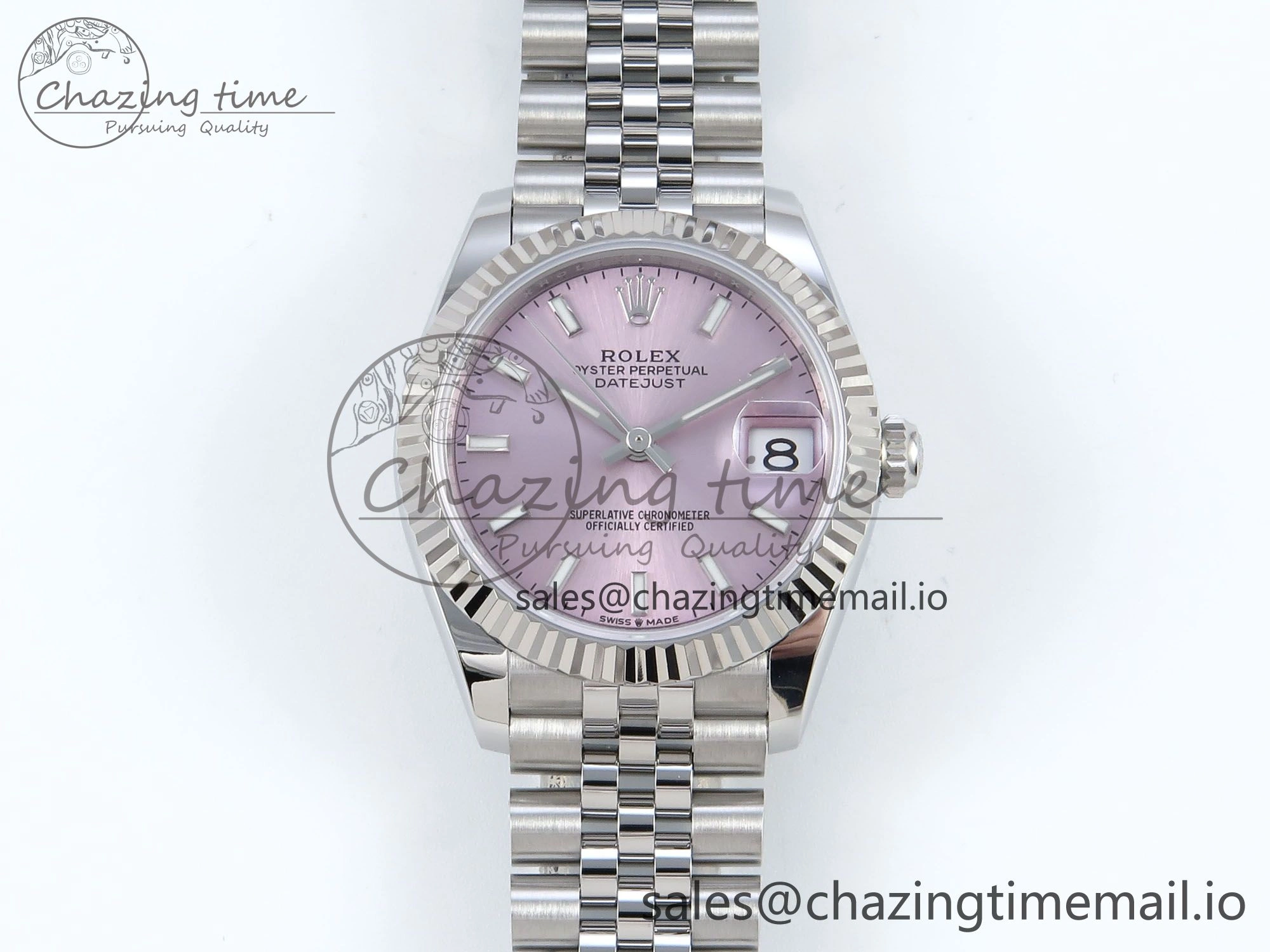 DateJust 31 278274 ARF 1:1 Best Edition 904L Steel Pink Dial Stick Marker on SS Jubilee Bracelet ETA 2688