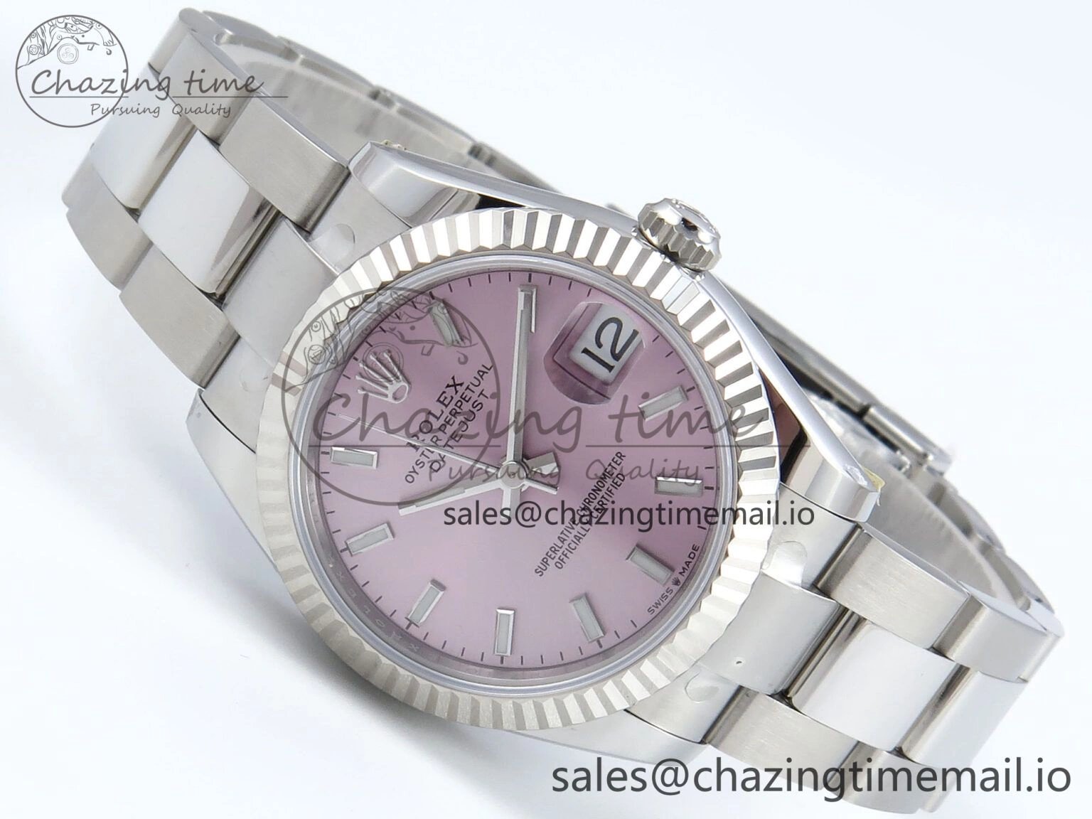DateJust 31 278274 ARF 1:1 Best Edition 904L Steel Pink Dial Stick Marker on SS Oyster Bracelet ETA 2688