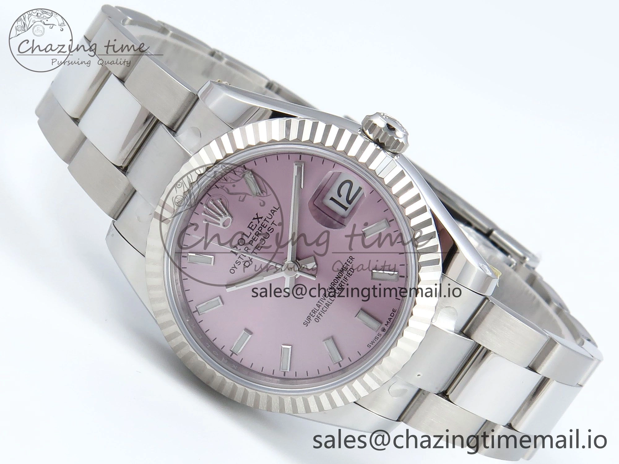 DateJust 31 278274 ARF 1:1 Best Edition 904L Steel Pink Dial Stick Marker on SS Oyster Bracelet ETA 2688