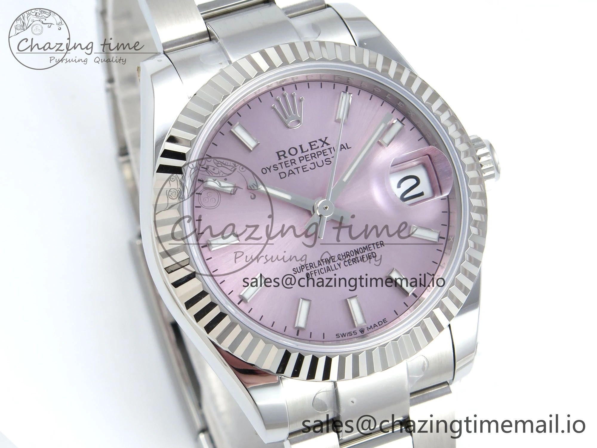 DateJust 31 278274 ARF 1:1 Best Edition 904L Steel Pink Dial Stick Marker on SS Oyster Bracelet ETA 2688