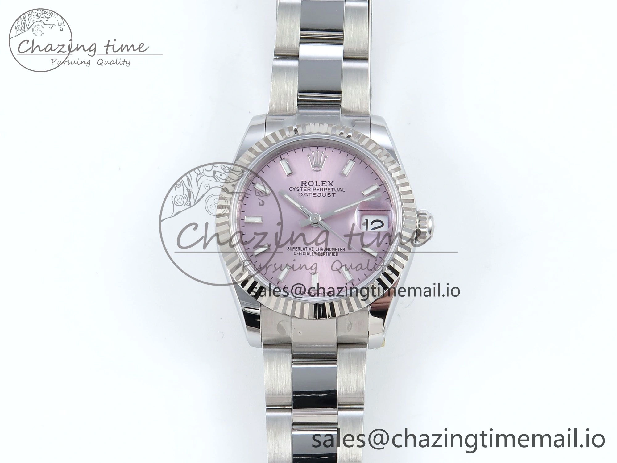 DateJust 31 278274 ARF 1:1 Best Edition 904L Steel Pink Dial Stick Marker on SS Oyster Bracelet ETA 2688