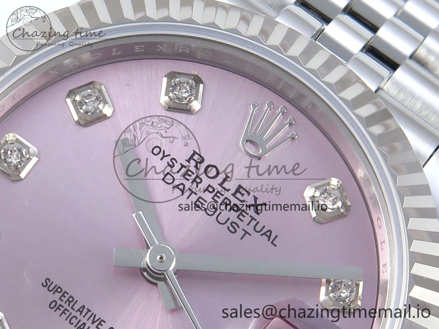 DateJust 31 278274 ARF 1:1 Best Edition 904L Steel Pink Diamonds Dial on SS Jubilee Bracelet ETA 2688