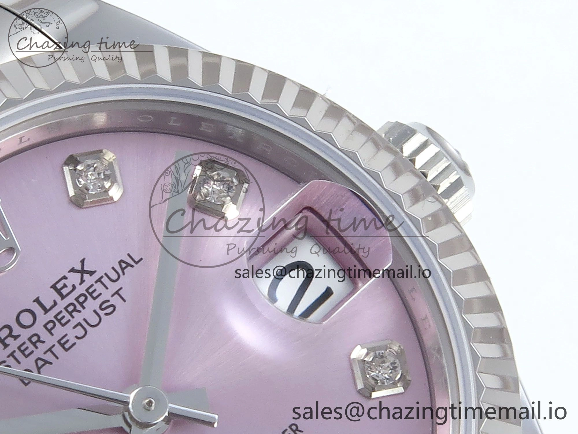 DateJust 31 278274 ARF 1:1 Best Edition 904L Steel Pink Diamonds Dial on SS Oyster Bracelet ETA 2688