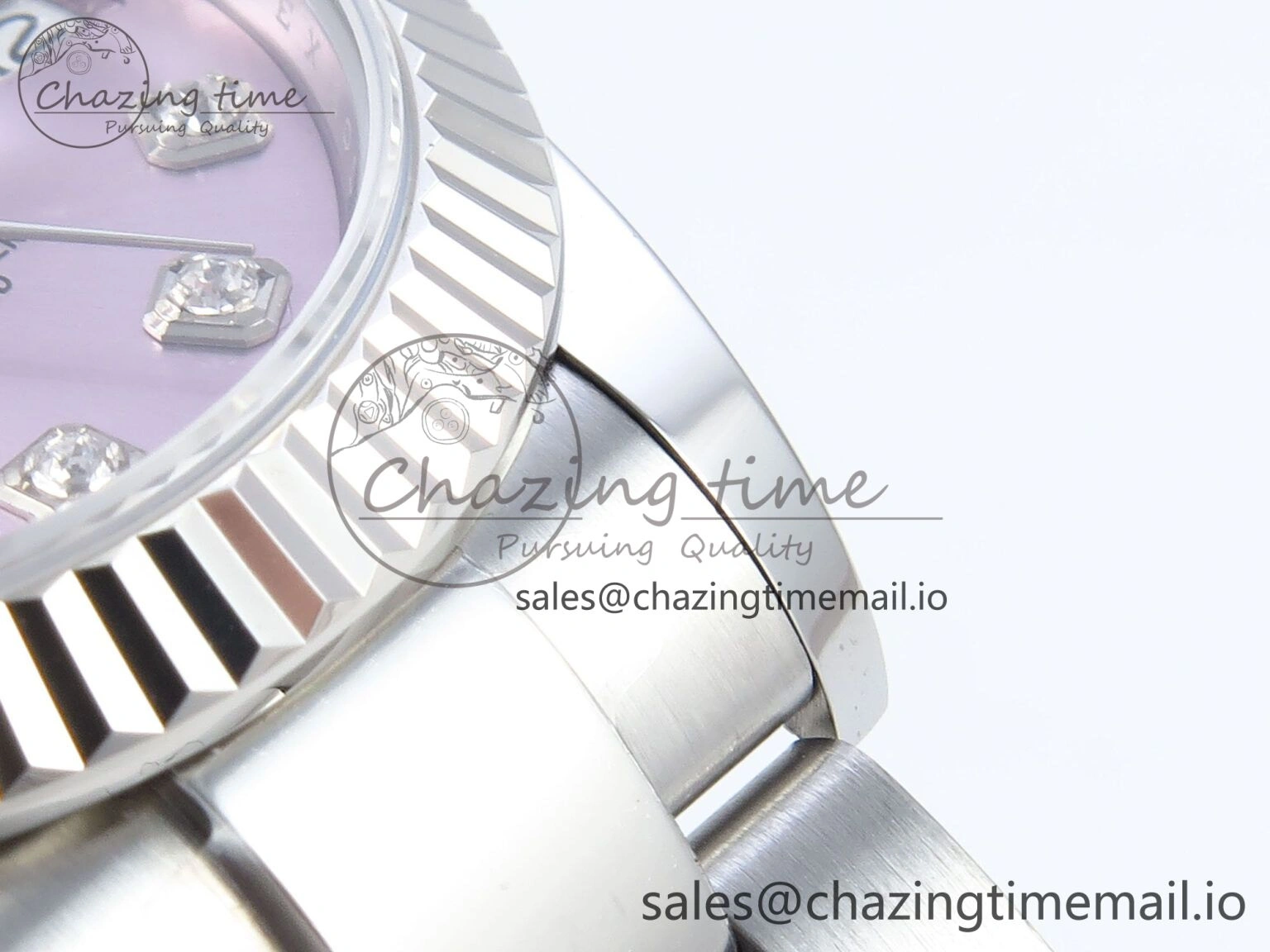 DateJust 31 278274 ARF 1:1 Best Edition 904L Steel Pink Diamonds Dial on SS Oyster Bracelet ETA 2688