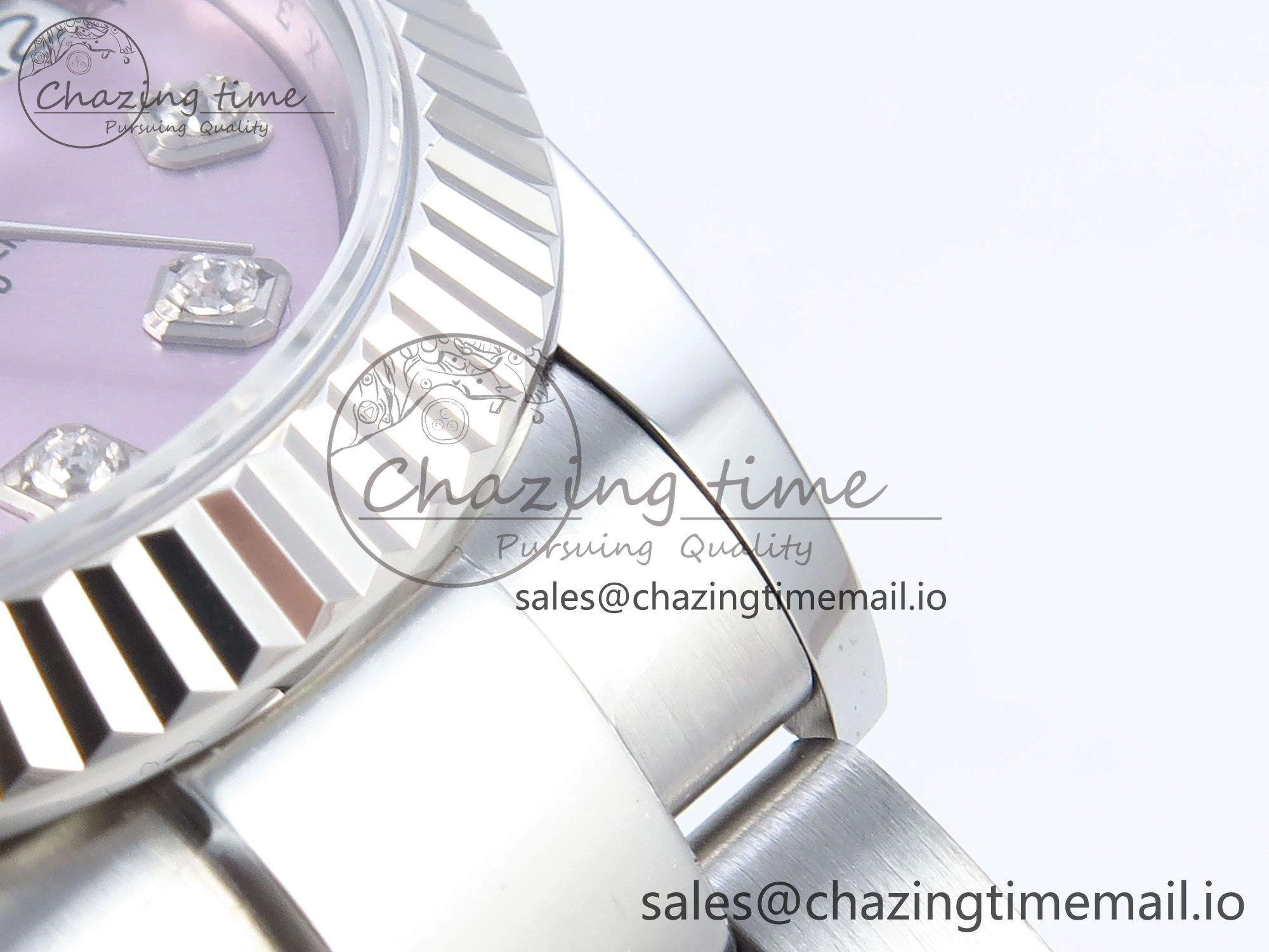 DateJust 31 278274 ARF 1:1 Best Edition 904L Steel Pink Diamonds Dial on SS Oyster Bracelet ETA 2688