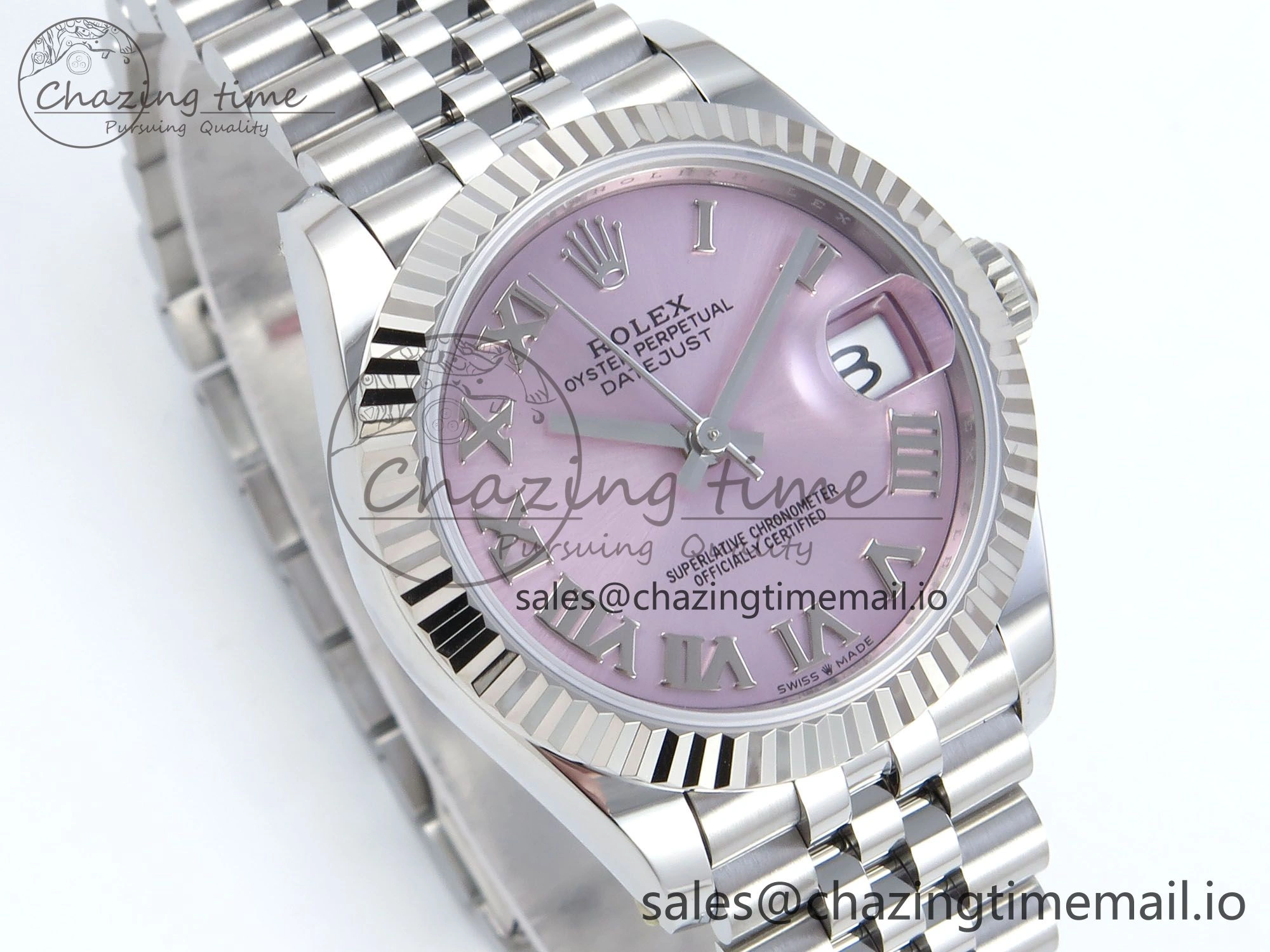 DateJust 31 278274 ARF 1:1 Best Edition 904L Steel Pink Roman Dial on SS Jubilee Bracelet ETA 2688