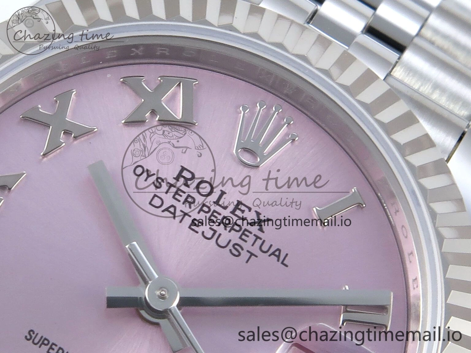 DateJust 31 278274 ARF 1:1 Best Edition 904L Steel Pink Roman Dial on SS Jubilee Bracelet ETA 2688