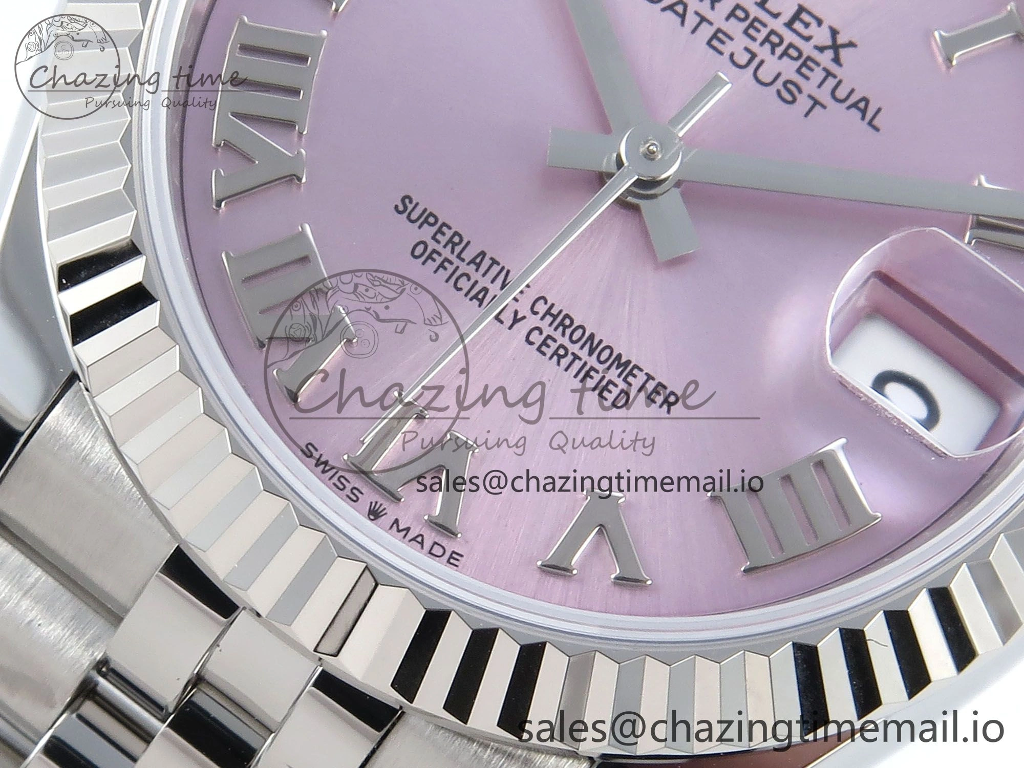 DateJust 31 278274 ARF 1:1 Best Edition 904L Steel Pink Roman Dial on SS Jubilee Bracelet ETA 2688