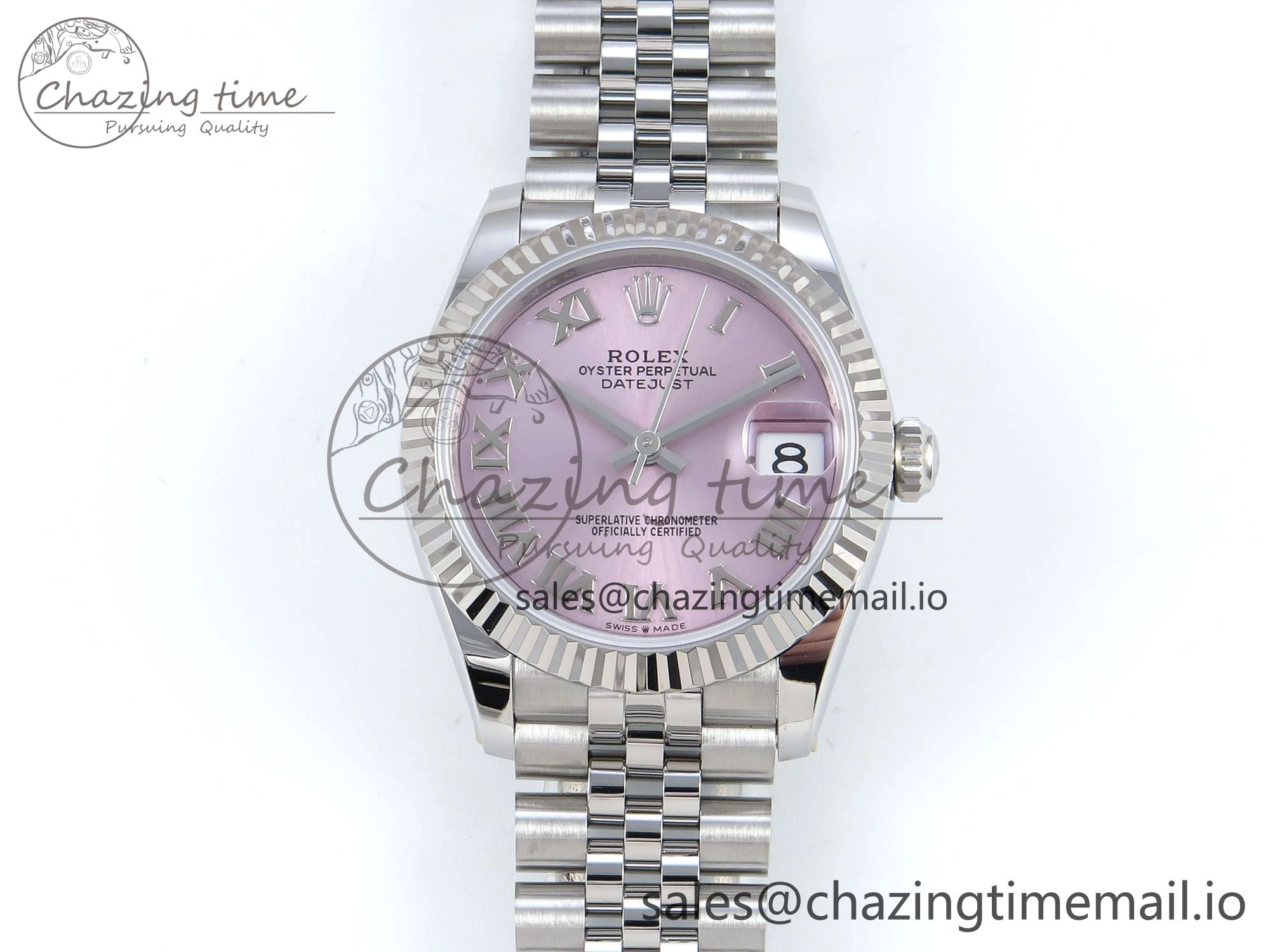 DateJust 31 278274 ARF 1:1 Best Edition 904L Steel Pink Roman Dial on SS Jubilee Bracelet ETA 2688