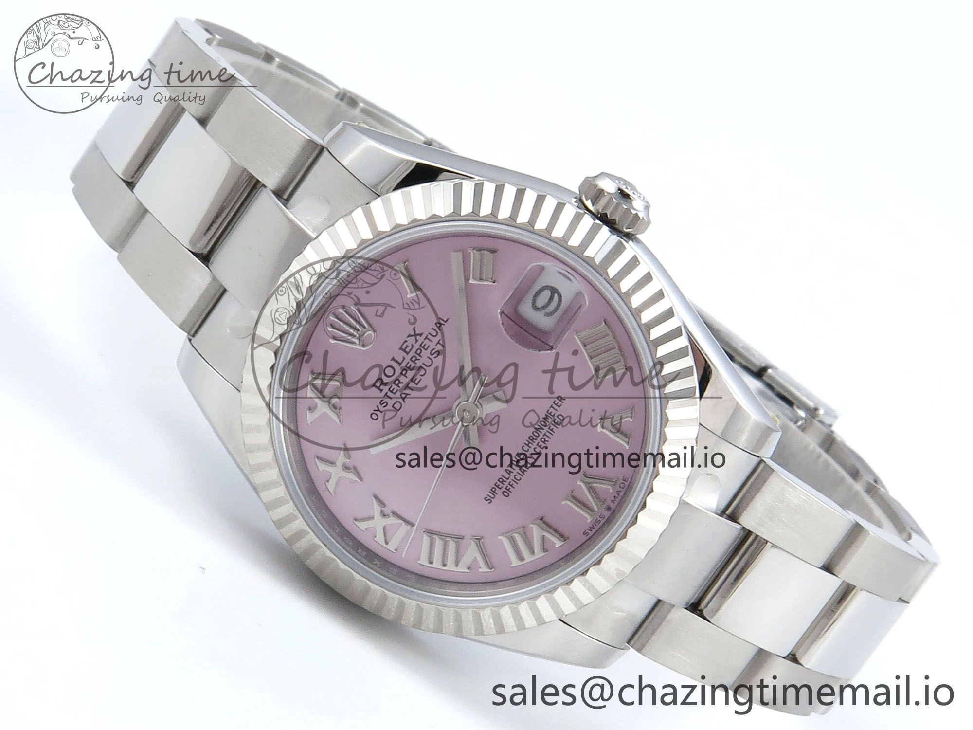 DateJust 31 278274 ARF 1:1 Best Edition 904L Steel Pink Roman Dial on SS Oyster Bracelet ETA 2688