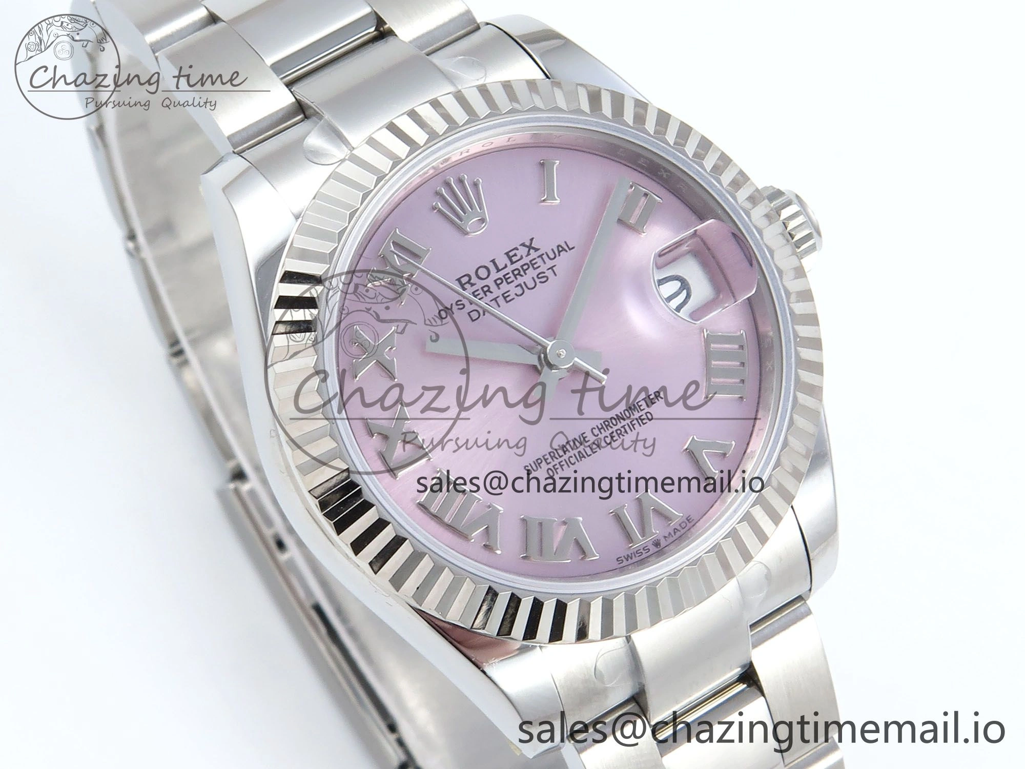 DateJust 31 278274 ARF 1:1 Best Edition 904L Steel Pink Roman Dial on SS Oyster Bracelet ETA 2688