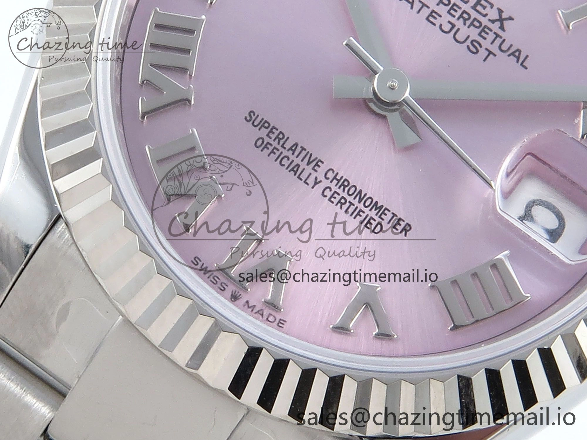 DateJust 31 278274 ARF 1:1 Best Edition 904L Steel Pink Roman Dial on SS Oyster Bracelet ETA 2688