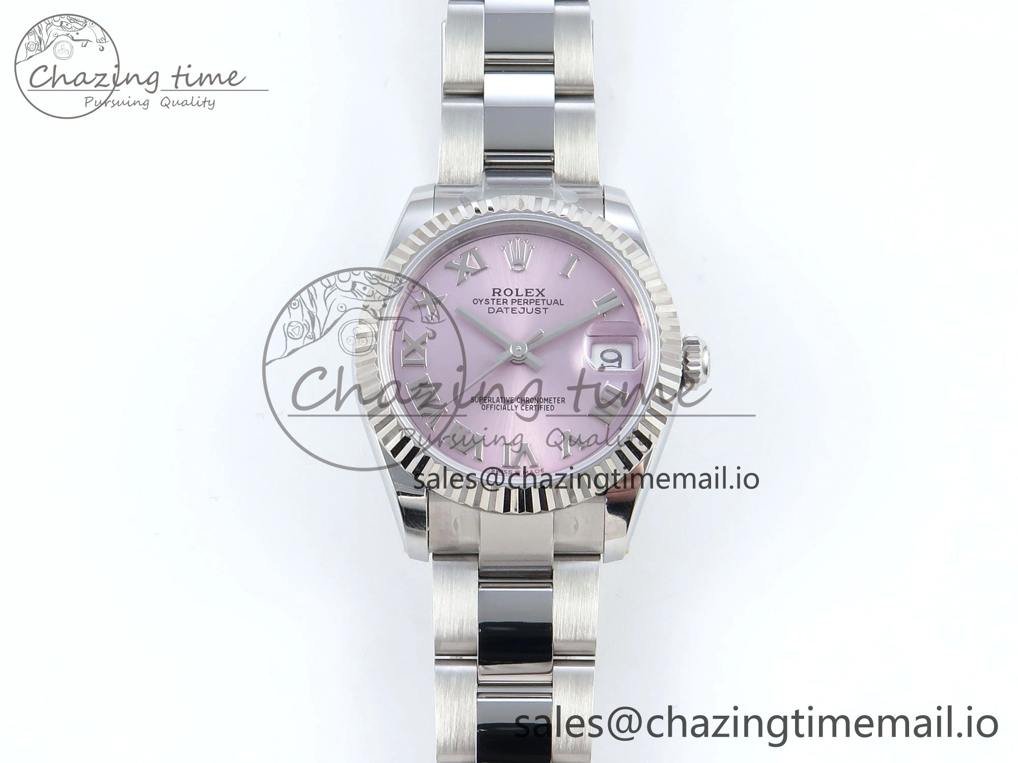 DateJust 31 278274 ARF 1:1 Best Edition 904L Steel Pink Roman Dial on SS Oyster Bracelet ETA 2688