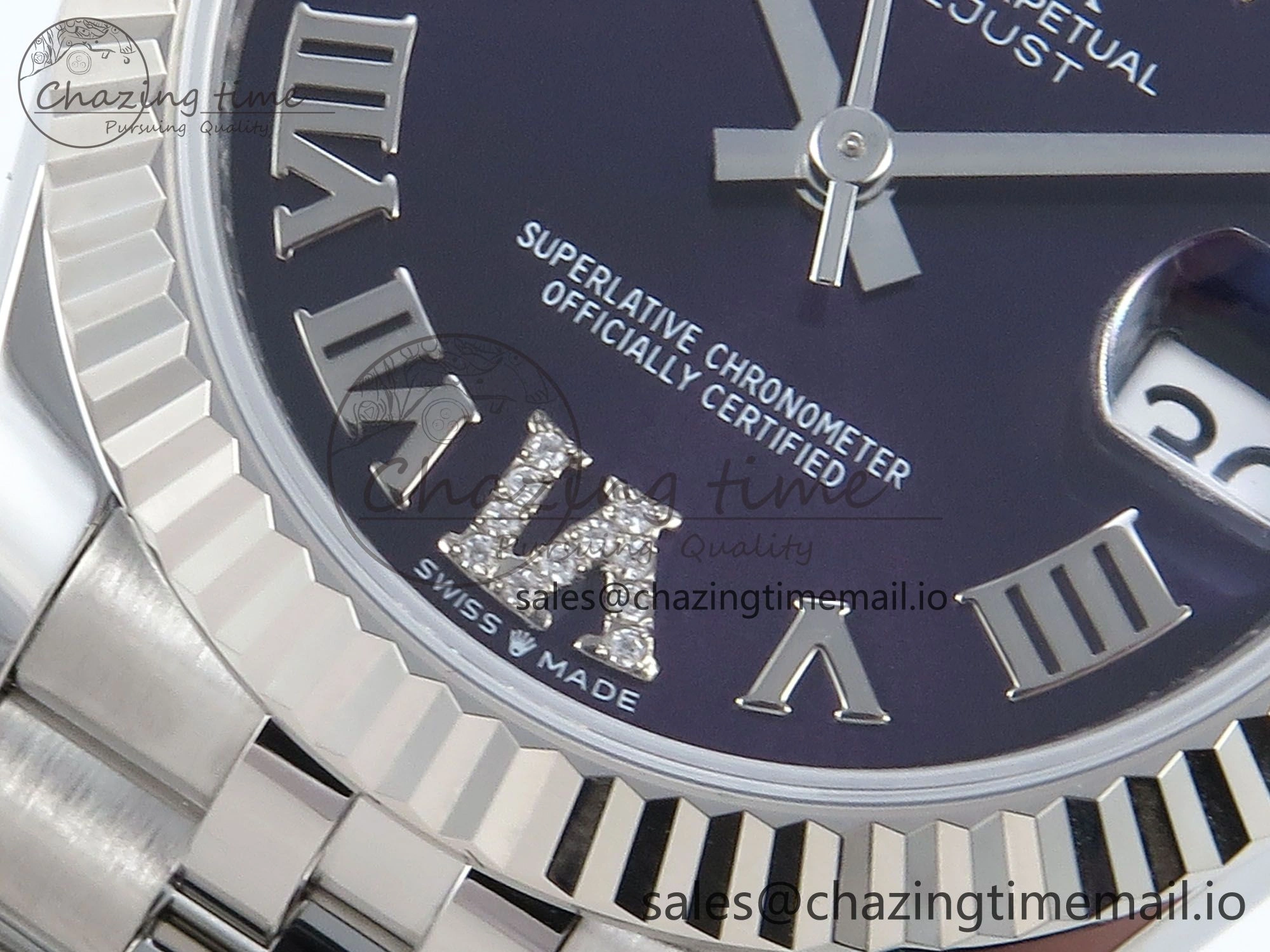 DateJust 31 278274 ARF 1:1 Best Edition 904L Steel Purple Roman Dial on SS Jubilee Bracelet ETA 2688