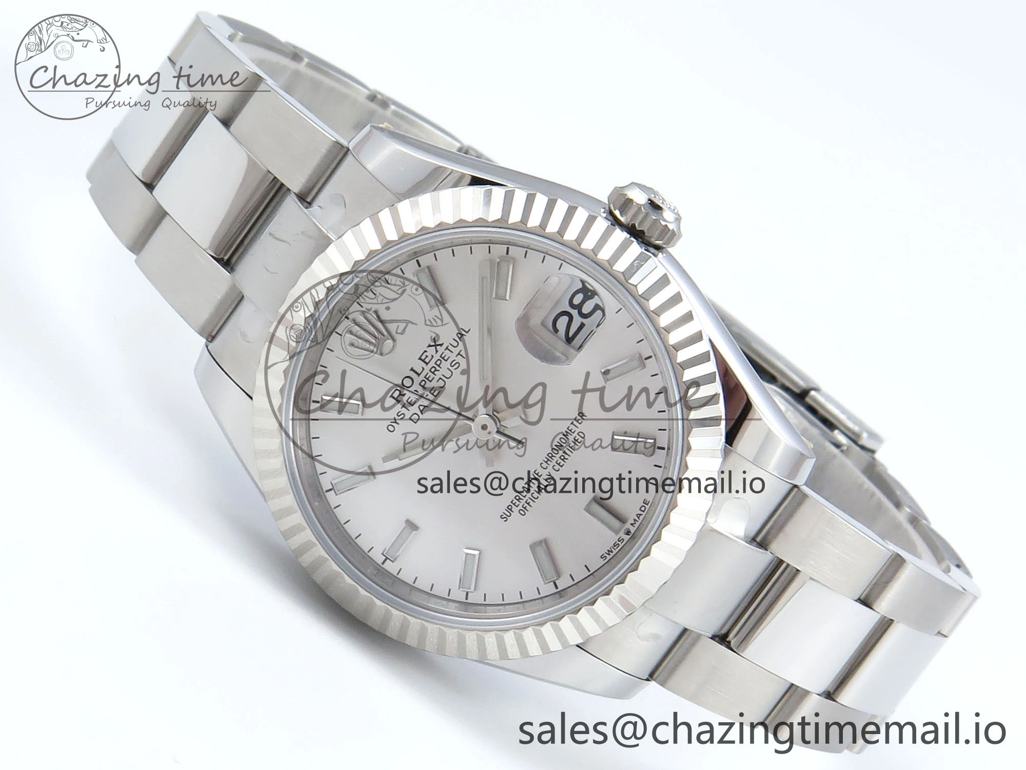 DateJust 31 278274 ARF 1:1 Best Edition 904L Steel Silver Dial Stick Marker on SS Oyster Bracelet ETA 2688