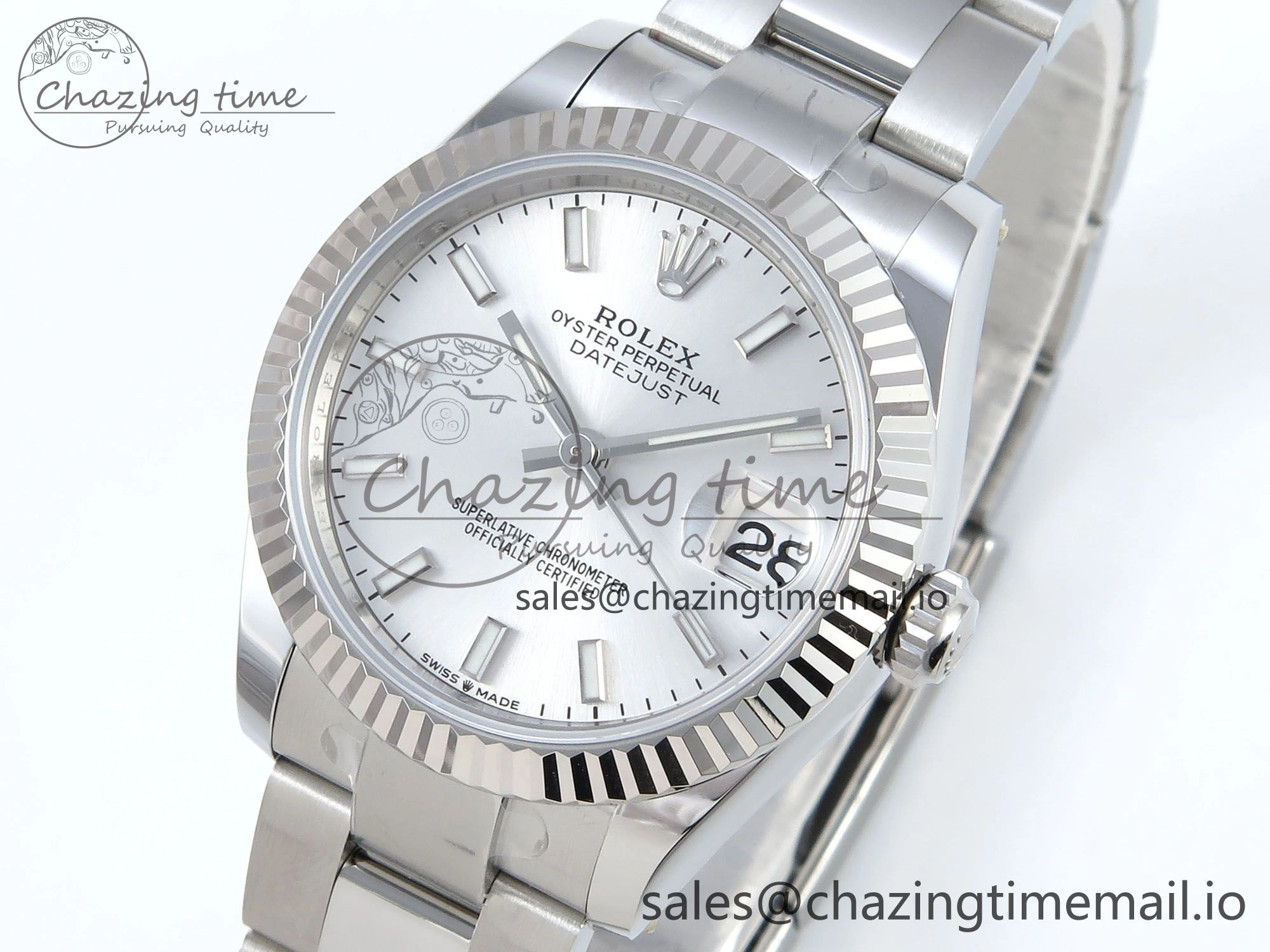 DateJust 31 278274 ARF 1:1 Best Edition 904L Steel Silver Dial Stick Marker on SS Oyster Bracelet ETA 2688