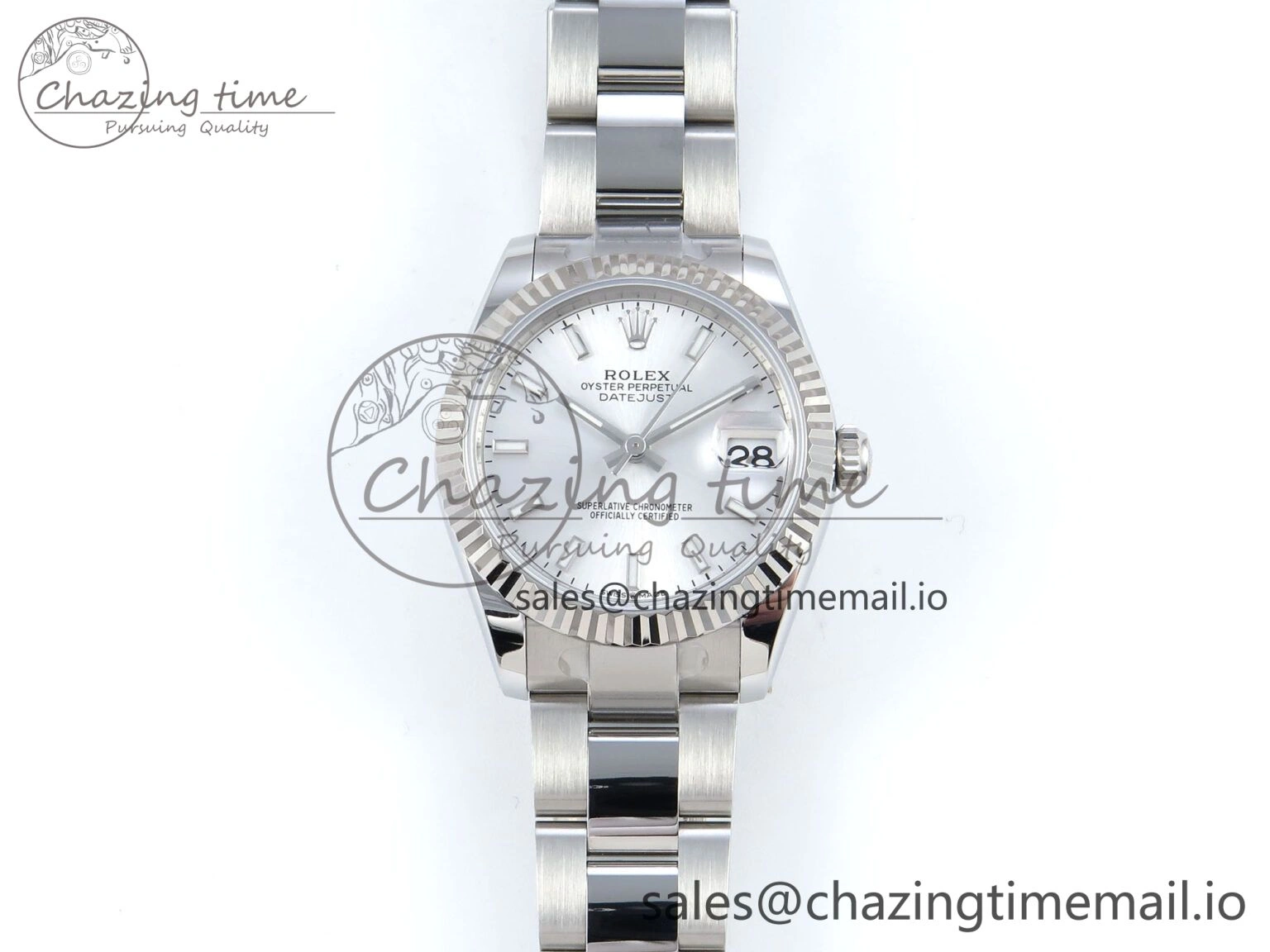 DateJust 31 278274 ARF 1:1 Best Edition 904L Steel Silver Dial Stick Marker on SS Oyster Bracelet ETA 2688