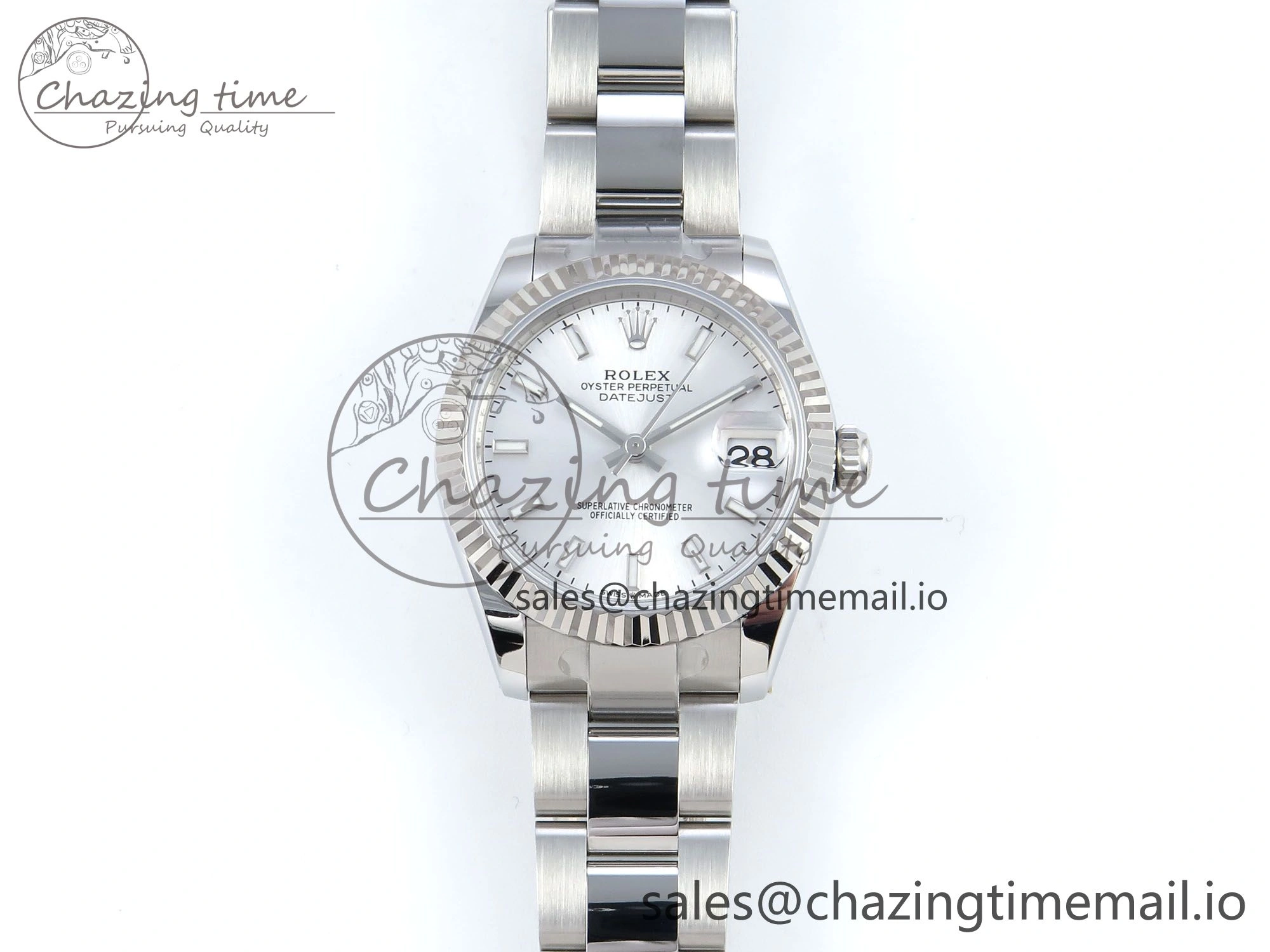 DateJust 31 278274 ARF 1:1 Best Edition 904L Steel Silver Dial Stick Marker on SS Oyster Bracelet ETA 2688