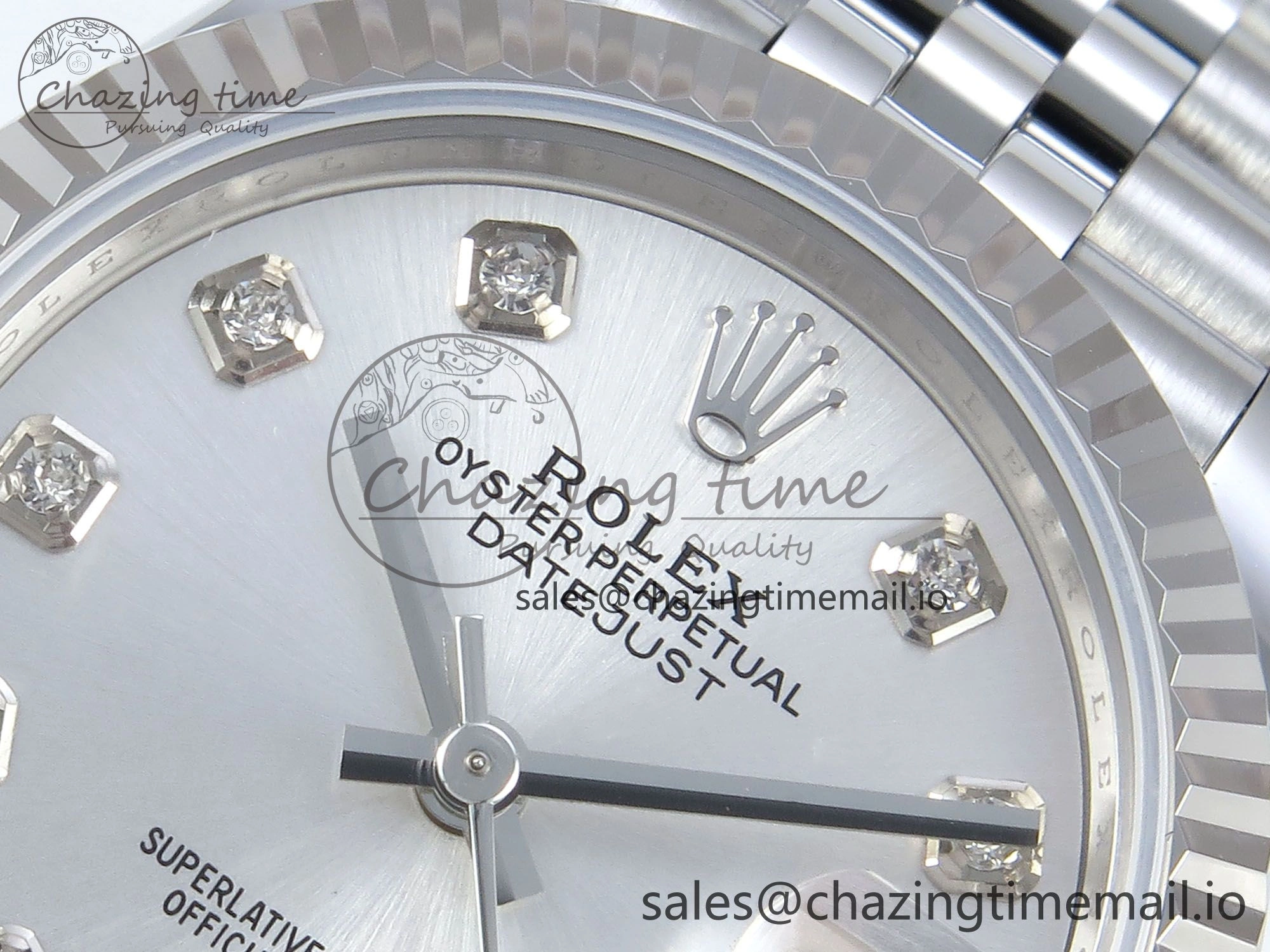DateJust 31 278274 ARF 1:1 Best Edition 904L Steel Silver Diamonds Dial on SS Jubilee Bracelet ETA 2688