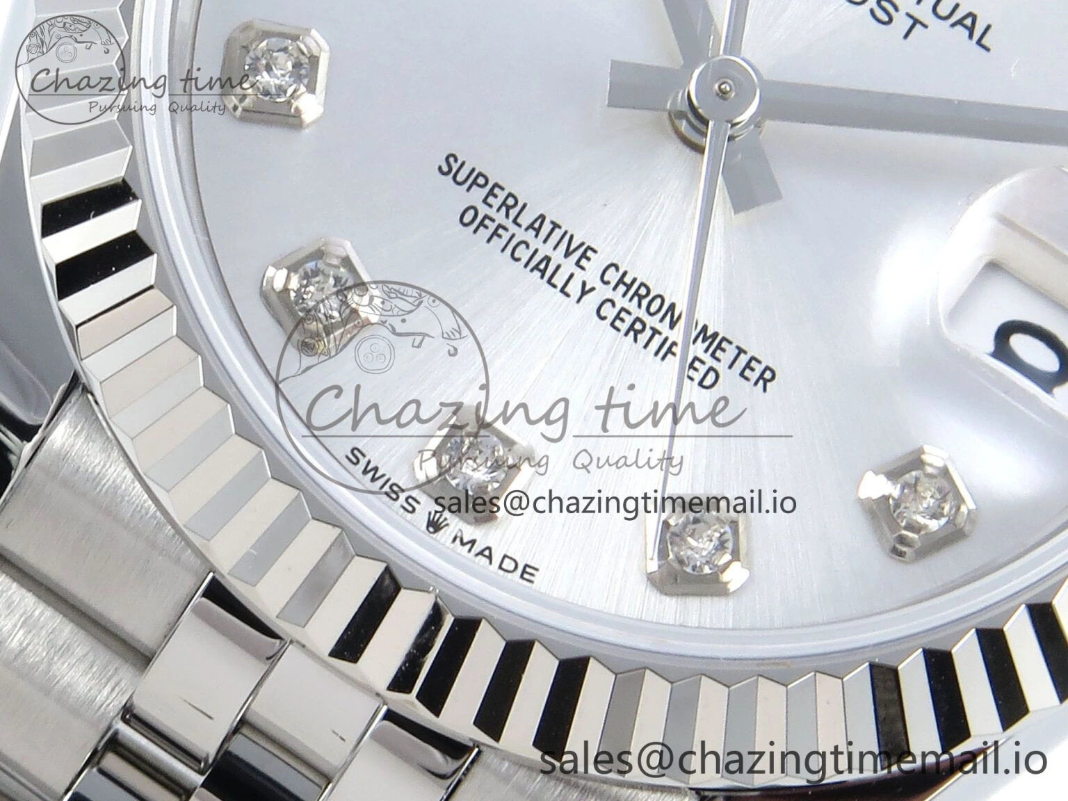 DateJust 31 278274 ARF 1:1 Best Edition 904L Steel Silver Diamonds Dial on SS Jubilee Bracelet ETA 2688