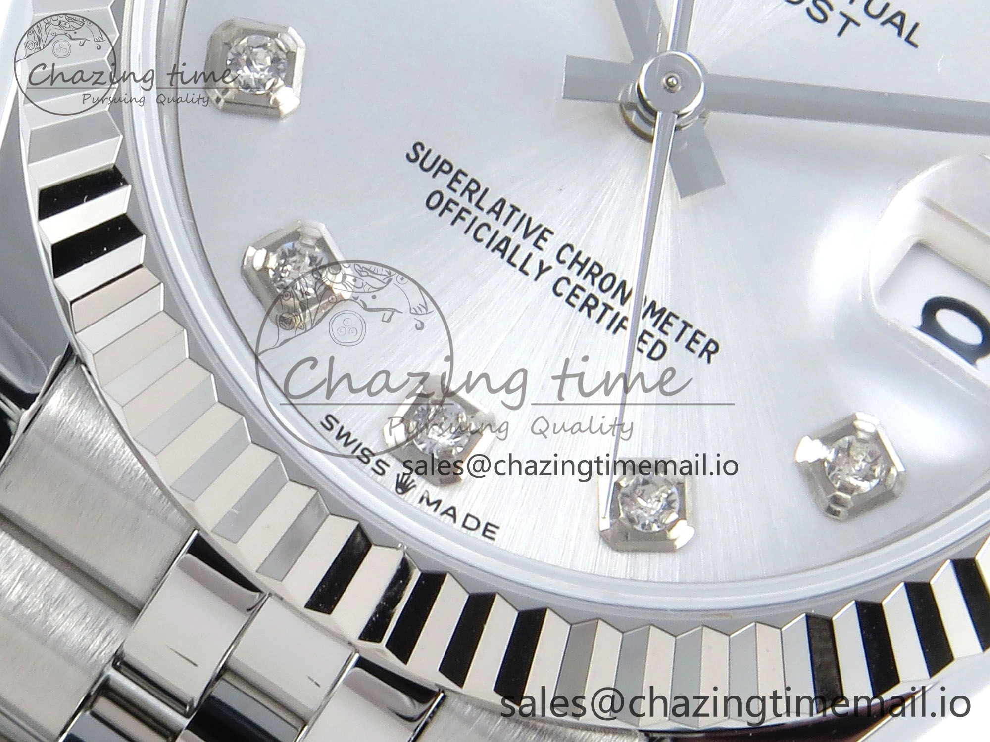 DateJust 31 278274 ARF 1:1 Best Edition 904L Steel Silver Diamonds Dial on SS Jubilee Bracelet ETA 2688