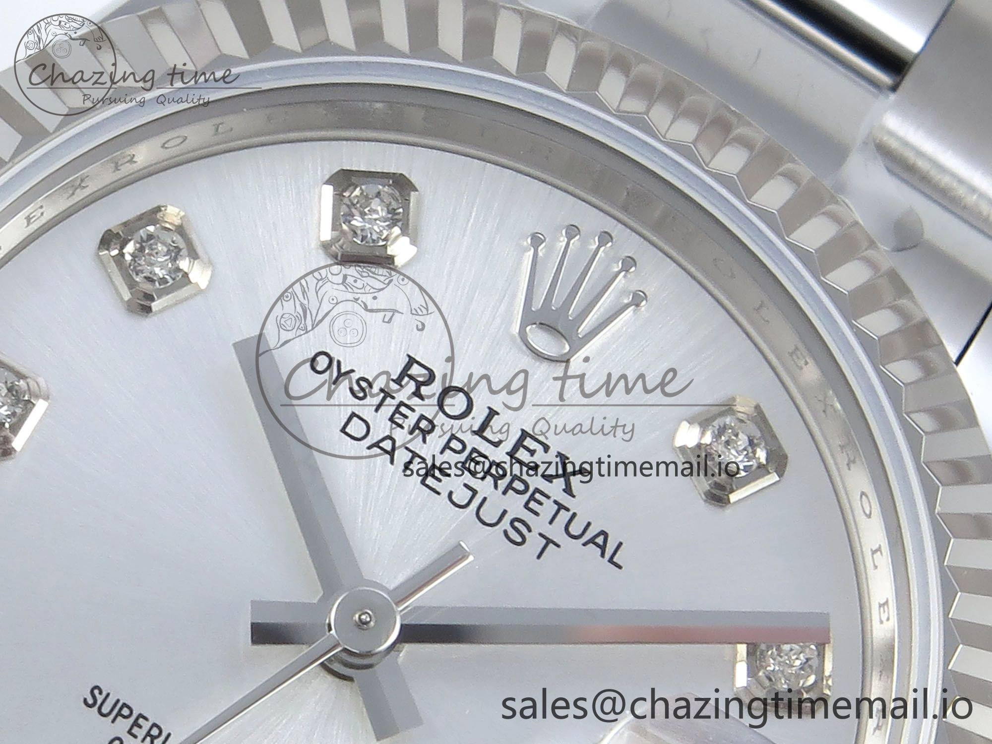 DateJust 31 278274 ARF 1:1 Best Edition 904L Steel Silver Diamonds Dial on SS Oyster Bracelet ETA 2688
