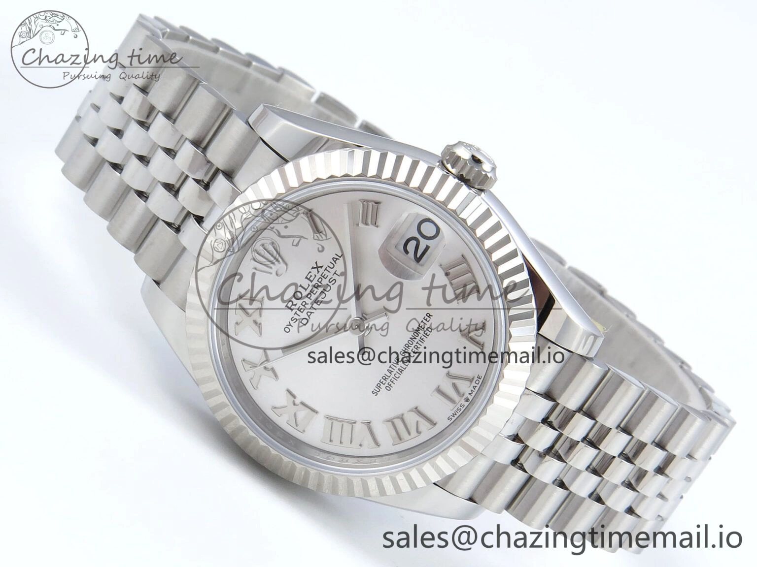 DateJust 31 278274 ARF 1:1 Best Edition 904L Steel Silver Roman Diamonds Dial on SS Jubilee Bracelet ETA 2688