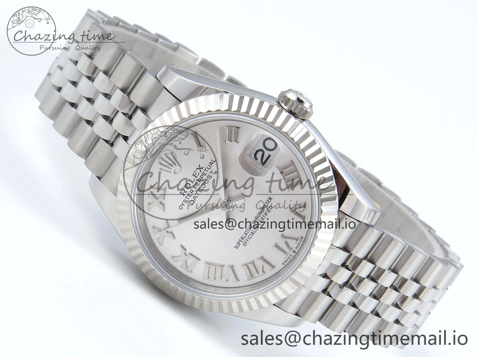 DateJust 31 278274 ARF 1:1 Best Edition 904L Steel Silver Roman Diamonds Dial on SS Jubilee Bracelet ETA 2688