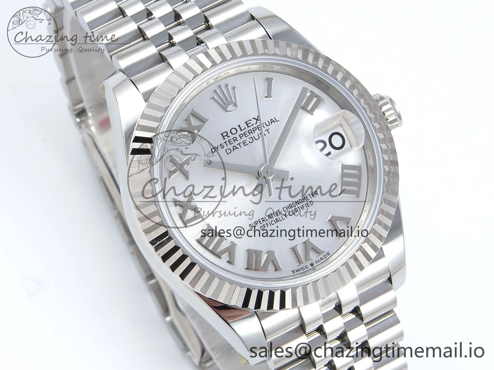 DateJust 31 278274 ARF 1:1 Best Edition 904L Steel Silver Roman Diamonds Dial on SS Jubilee Bracelet ETA 2688