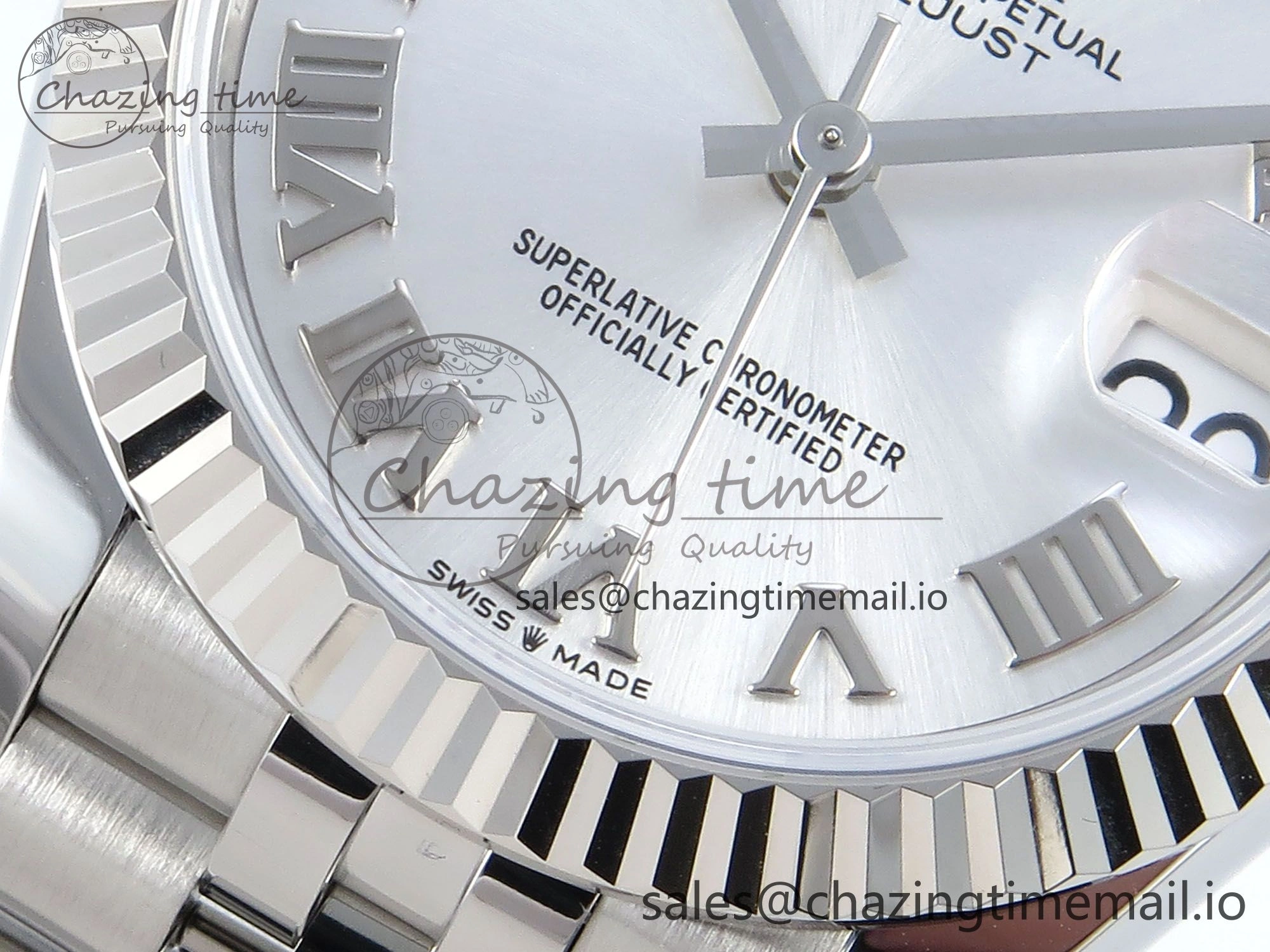 DateJust 31 278274 ARF 1:1 Best Edition 904L Steel Silver Roman Diamonds Dial on SS Jubilee Bracelet ETA 2688