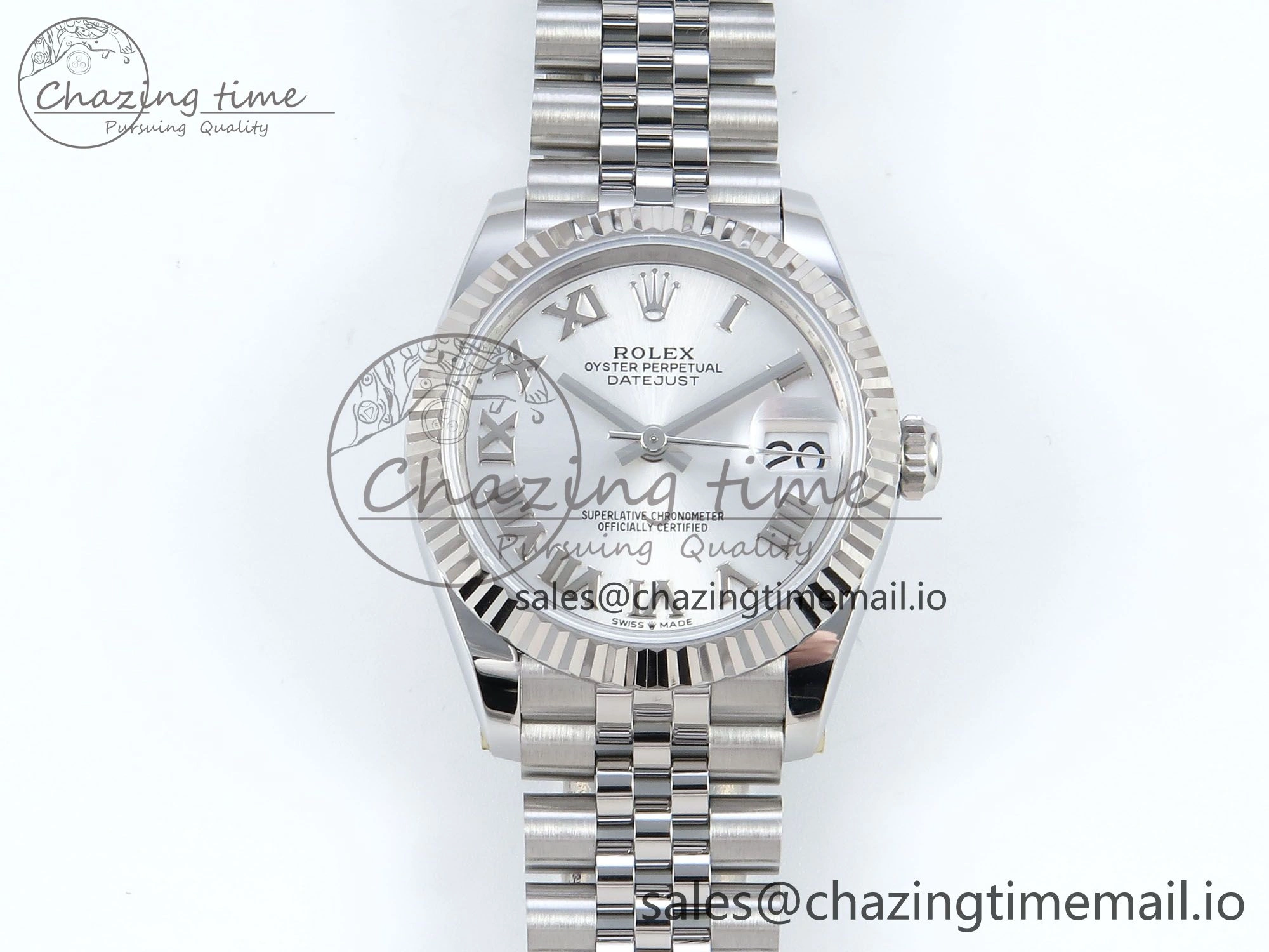 DateJust 31 278274 ARF 1:1 Best Edition 904L Steel Silver Roman Diamonds Dial on SS Jubilee Bracelet ETA 2688