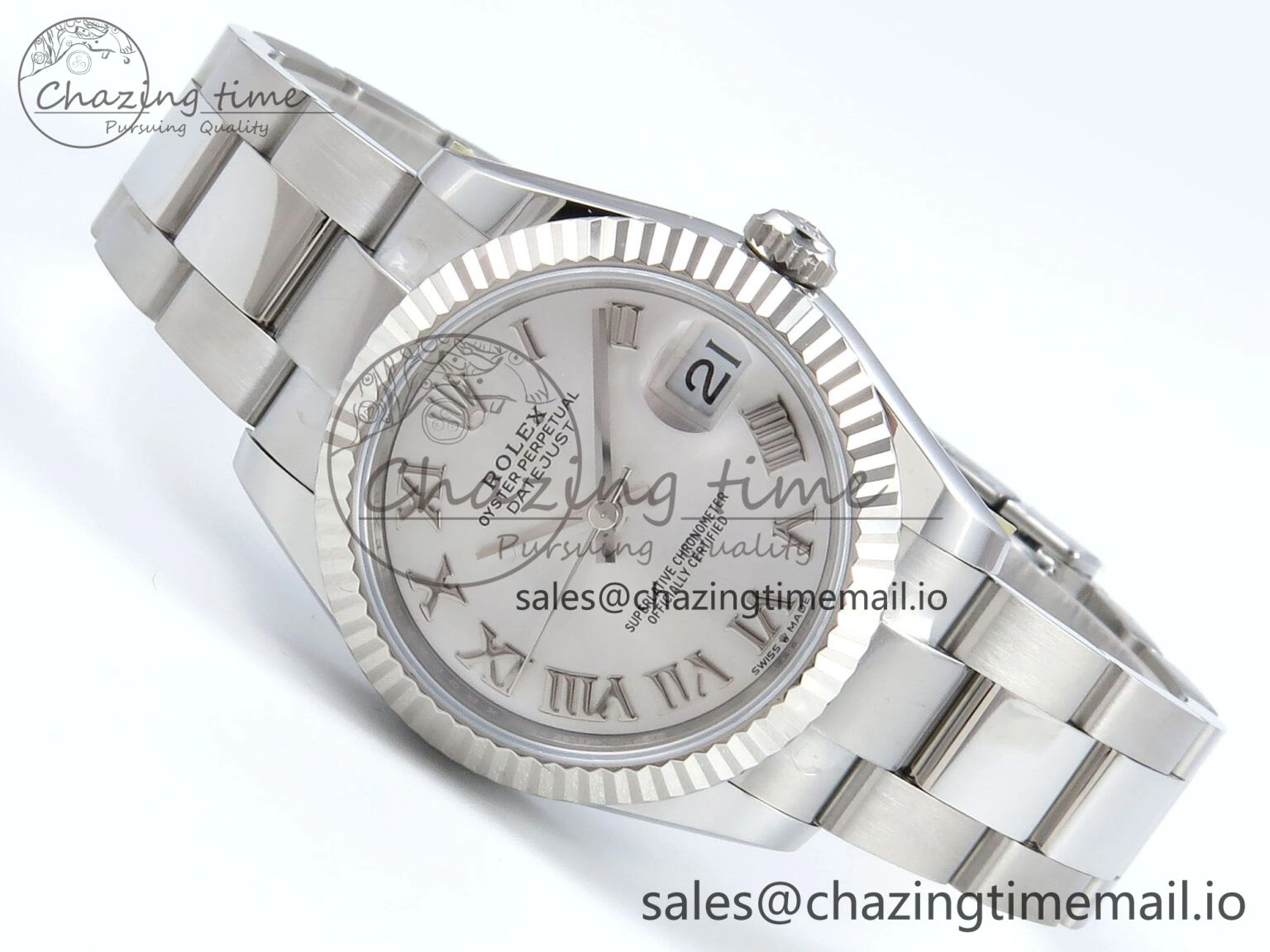 DateJust 31 278274 ARF 1:1 Best Edition 904L Steel Silver Roman Diamonds Dial on SS Oyster Bracelet ETA 2688