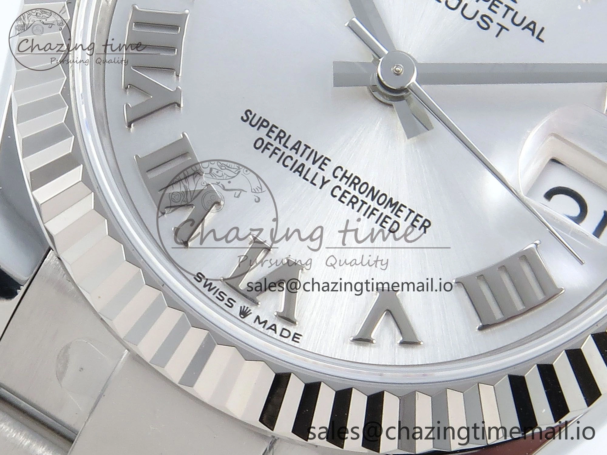 DateJust 31 278274 ARF 1:1 Best Edition 904L Steel Silver Roman Diamonds Dial on SS Oyster Bracelet ETA 2688