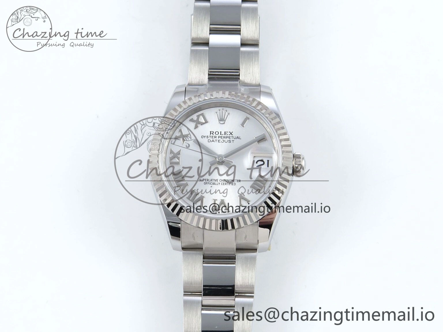 DateJust 31 278274 ARF 1:1 Best Edition 904L Steel Silver Roman Diamonds Dial on SS Oyster Bracelet ETA 2688